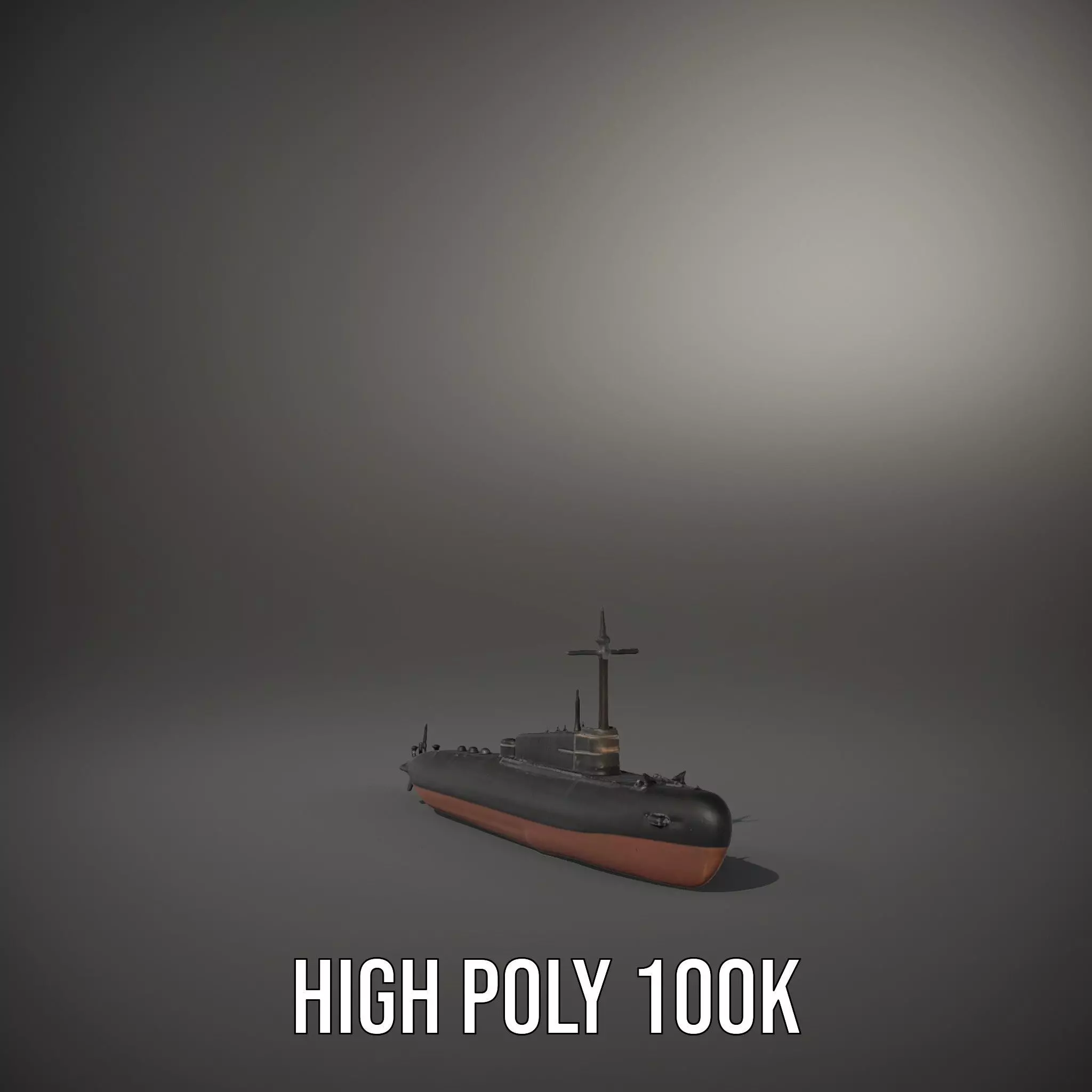 Sleek Submarine model pack Low-poly 3D model_8