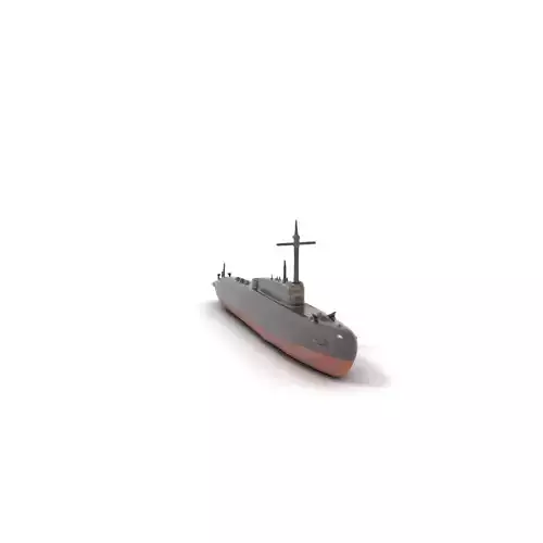 Sleek Submarine model pack Low-poly 3D model