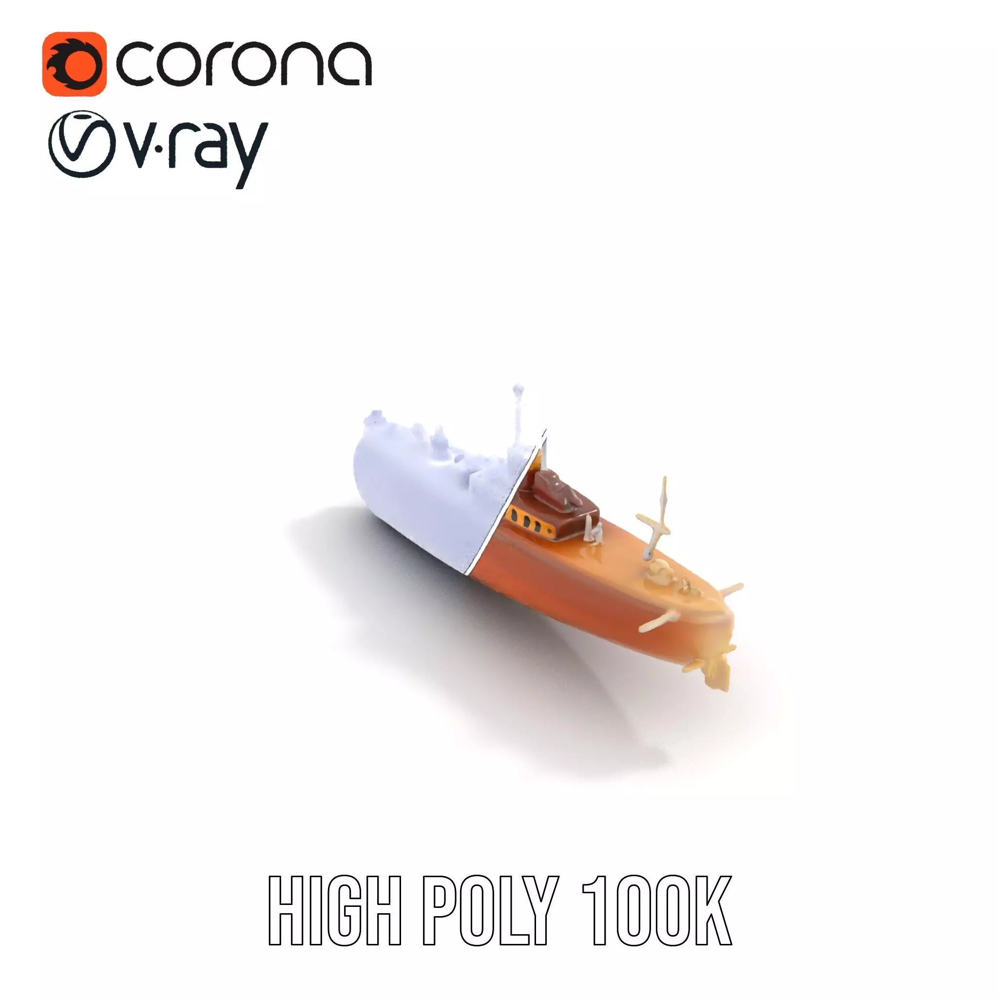 Antique Brass Submarine model pack Low-poly 3D model_25