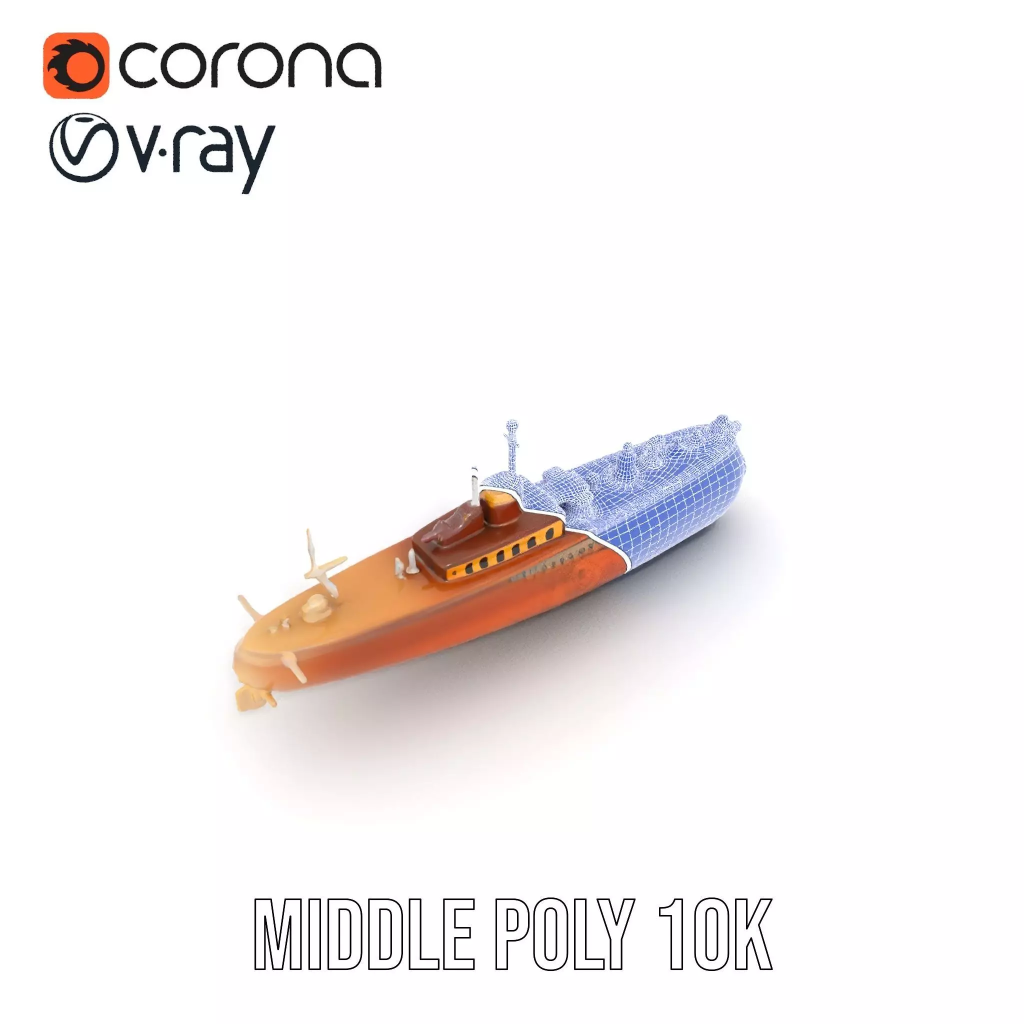 Antique Brass Submarine model pack Low-poly 3D model_23