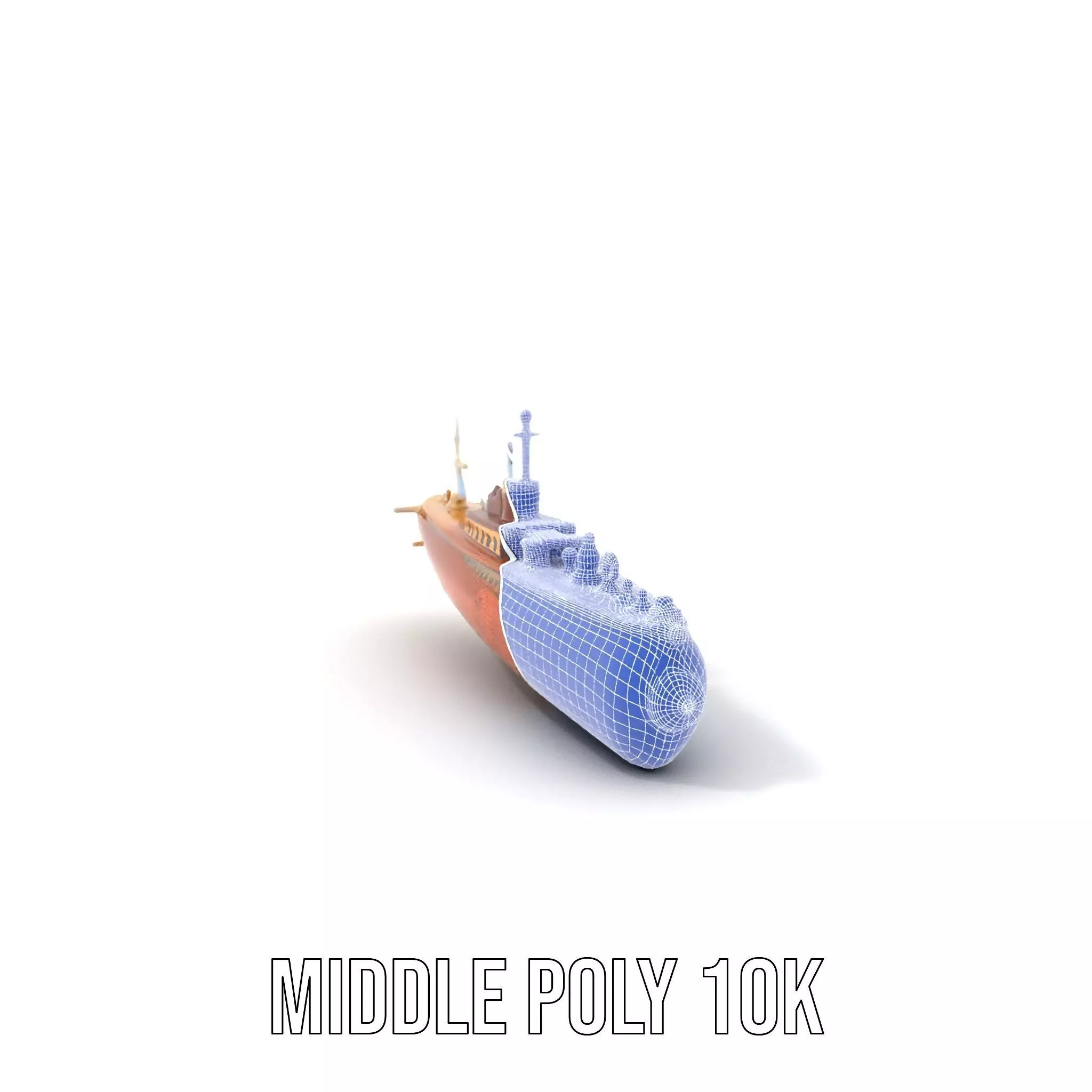 Antique Brass Submarine model pack Low-poly 3D model_15