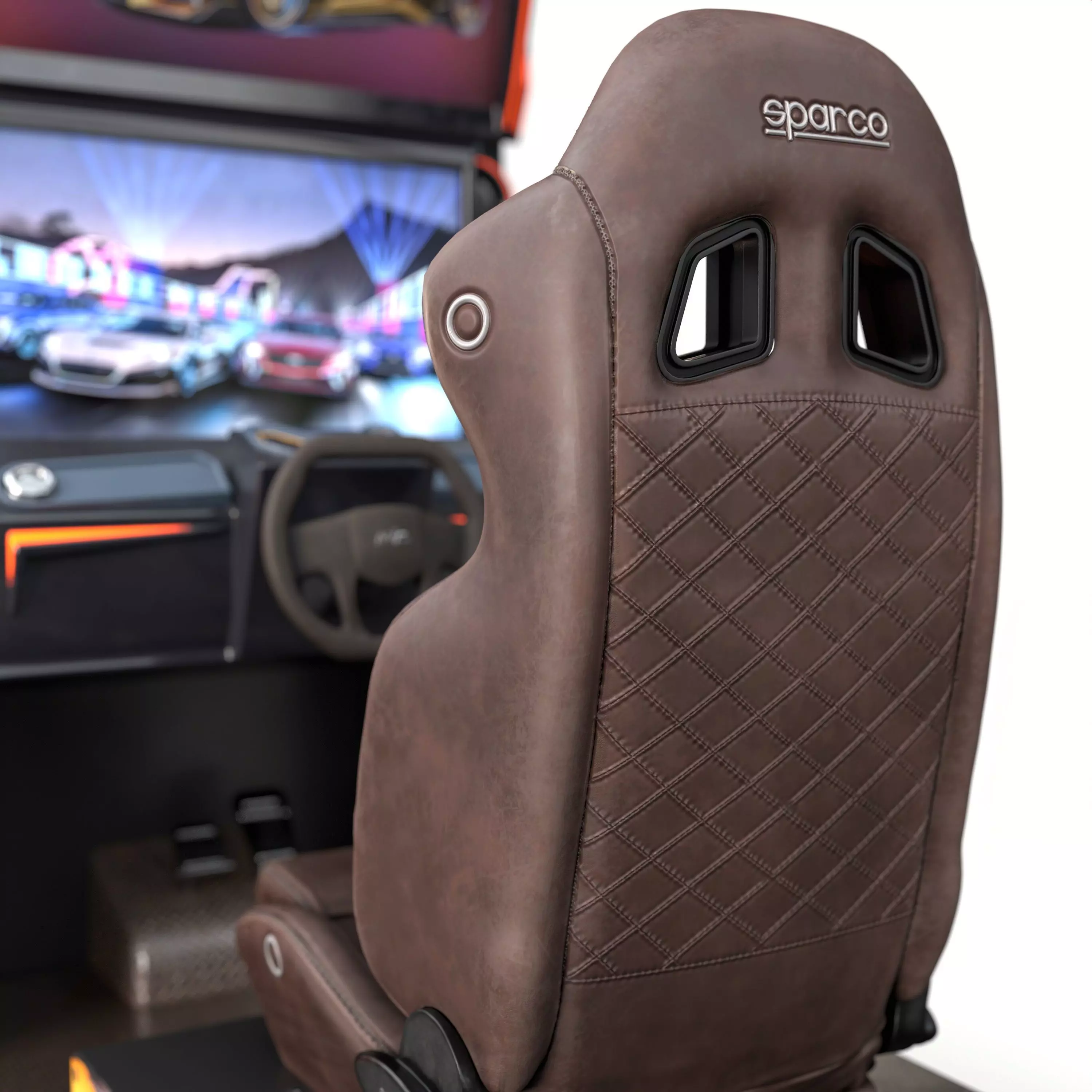 Car Racing Game Arcade Machine 3D model_5