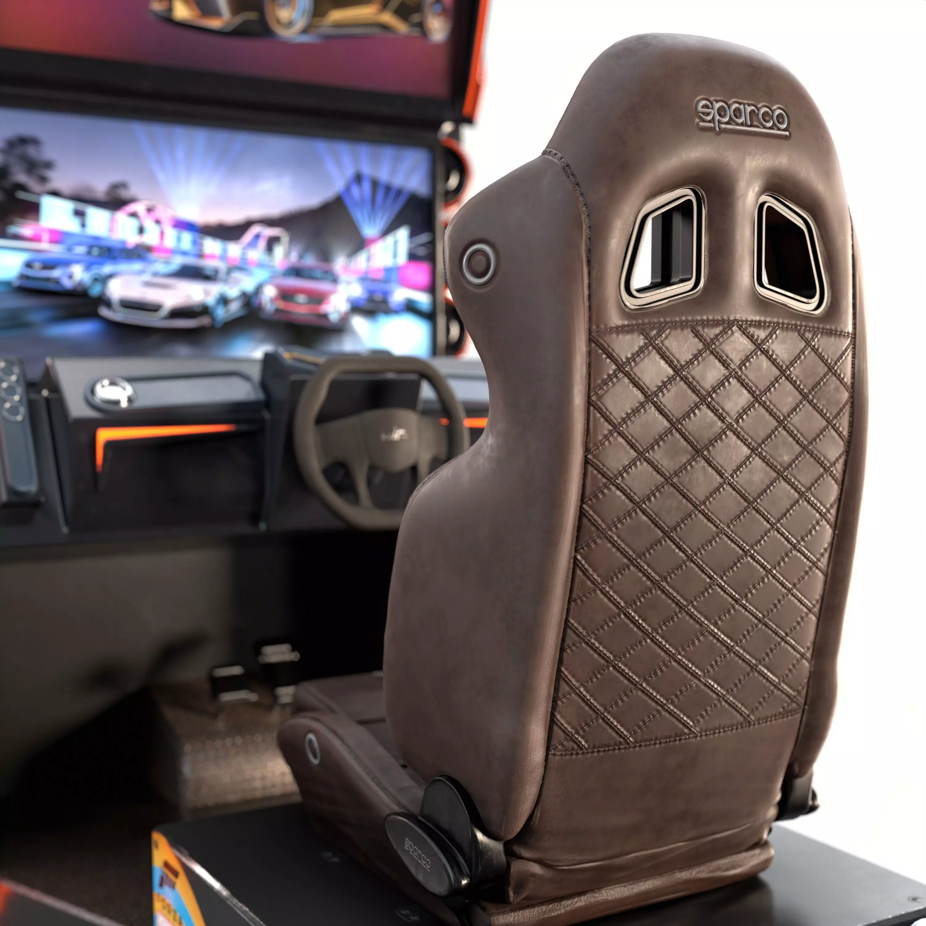 Car Racing Game Arcade Machine 3D model_3