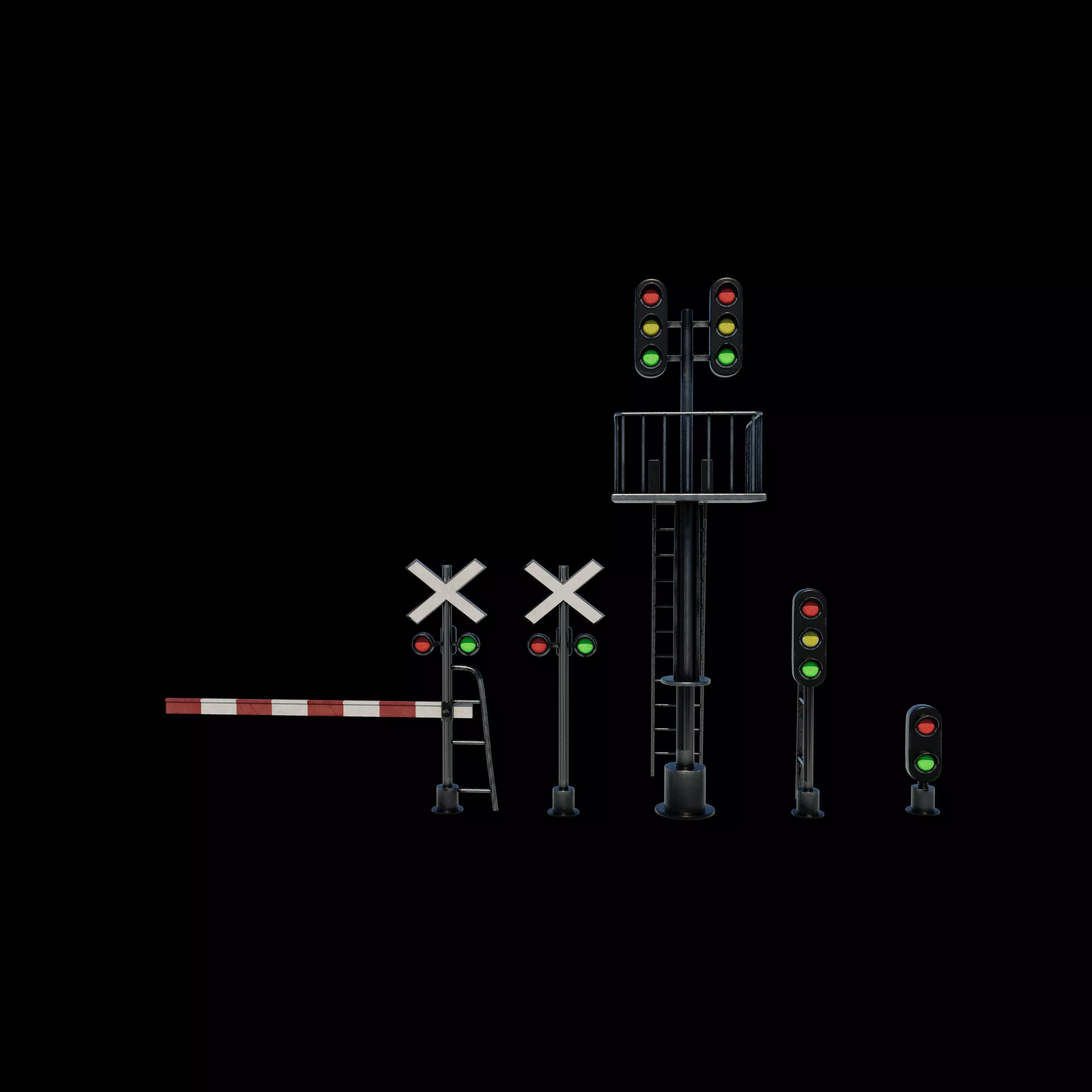 railway pack 3D model_2