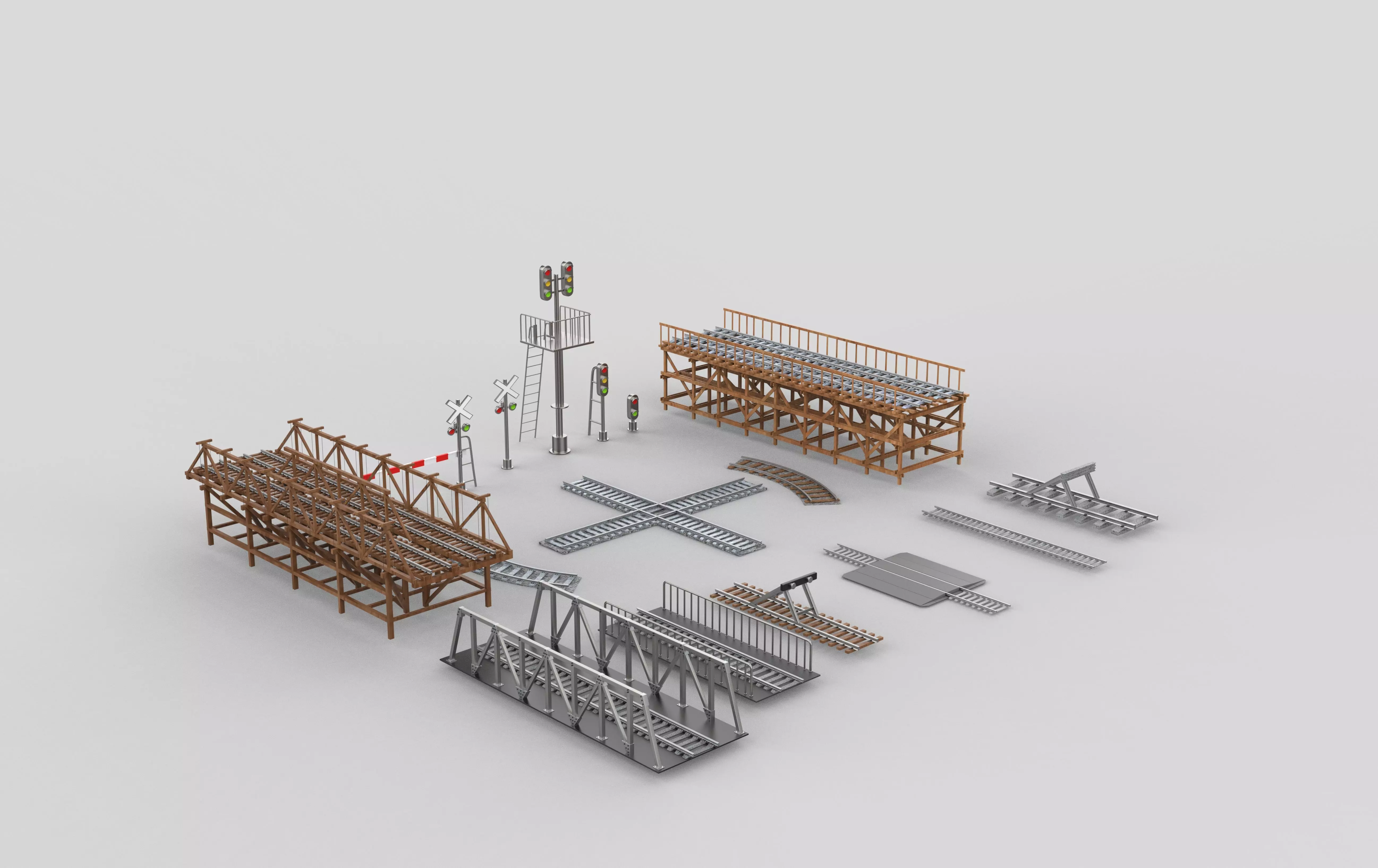 railway pack 3D model_15