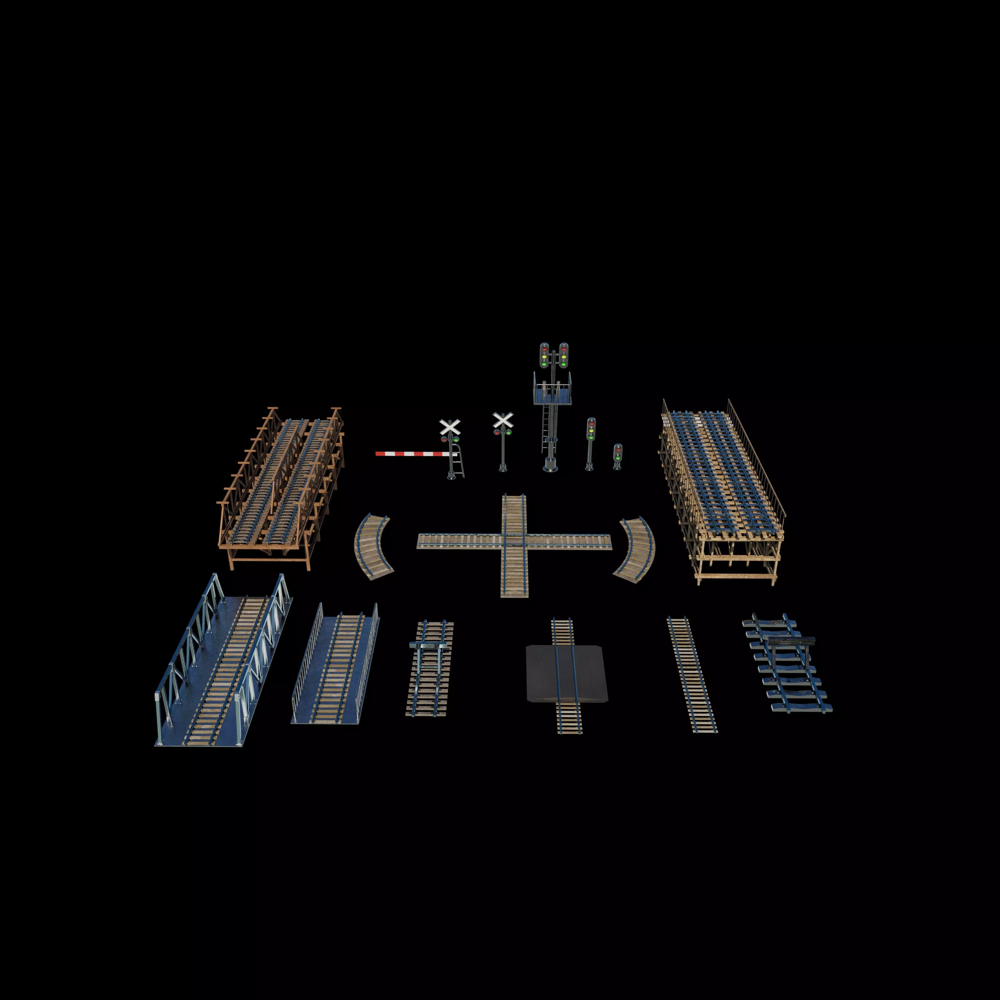 railway pack 3D model_8