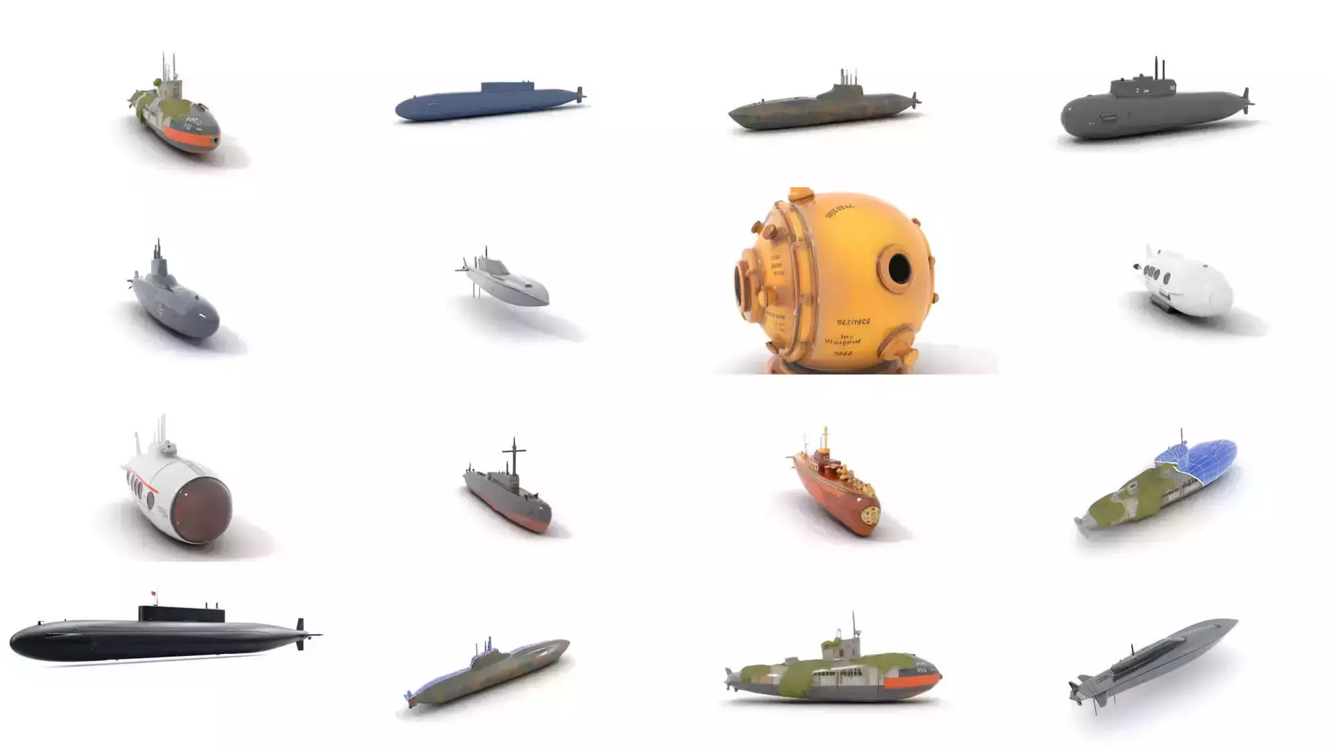 Submarine Models Pack 3D Model Collection_28