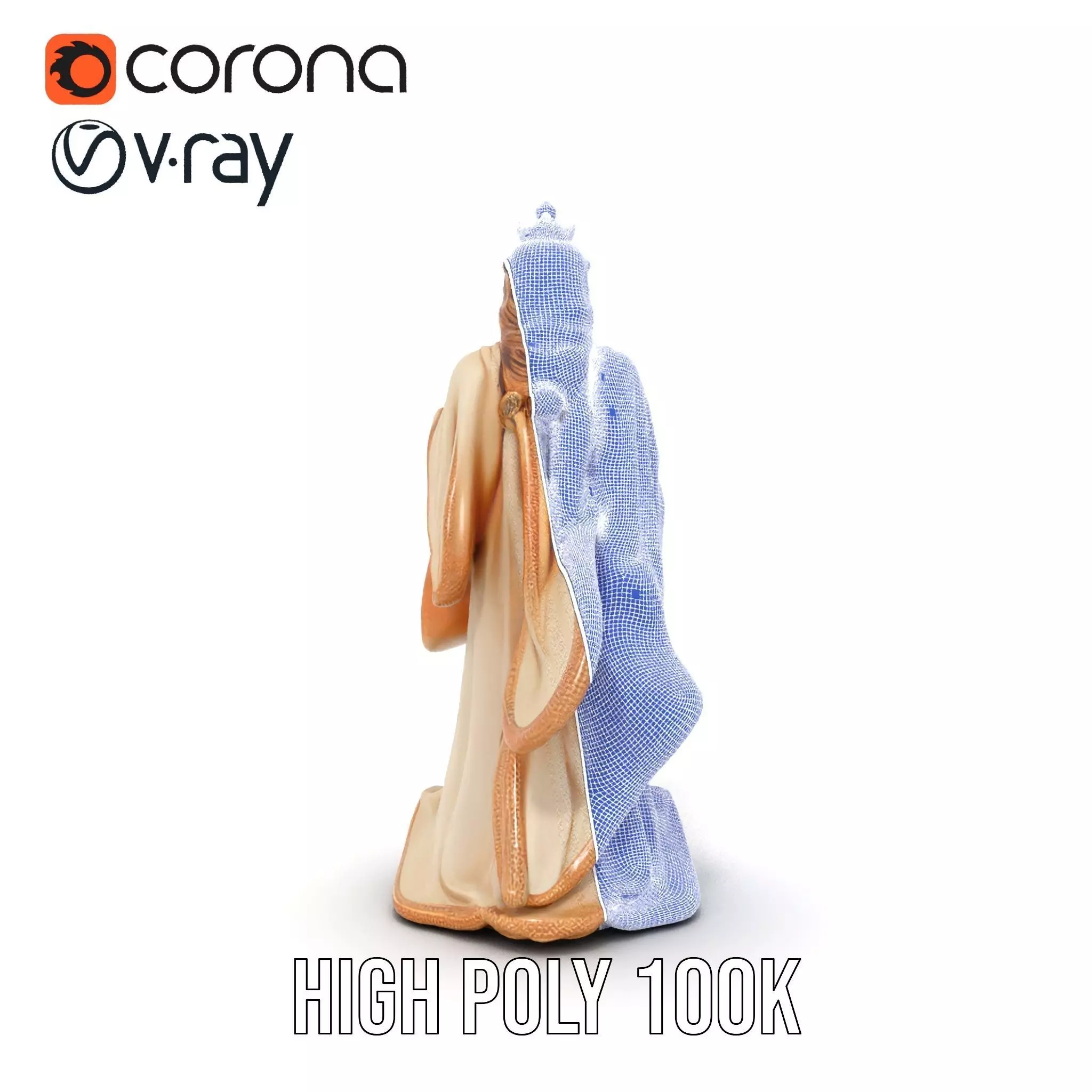 Regal Ivory Statue model pack Low-poly 3D model_34