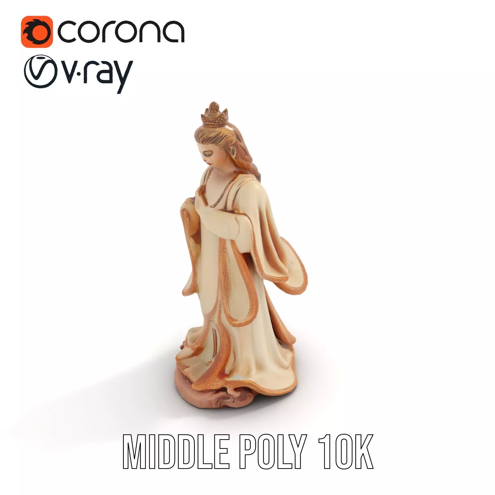 Regal Ivory Statue model pack Low-poly 3D model_21
