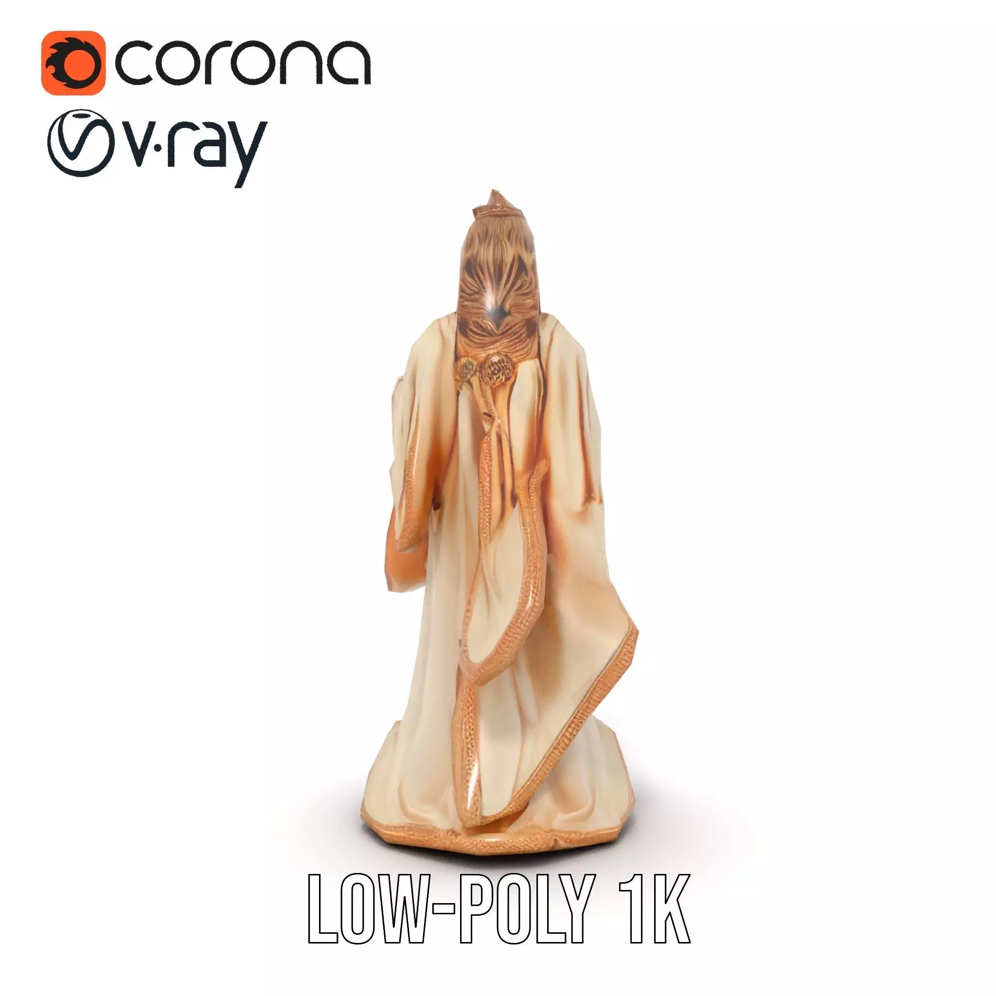 Regal Ivory Statue model pack Low-poly 3D model_25