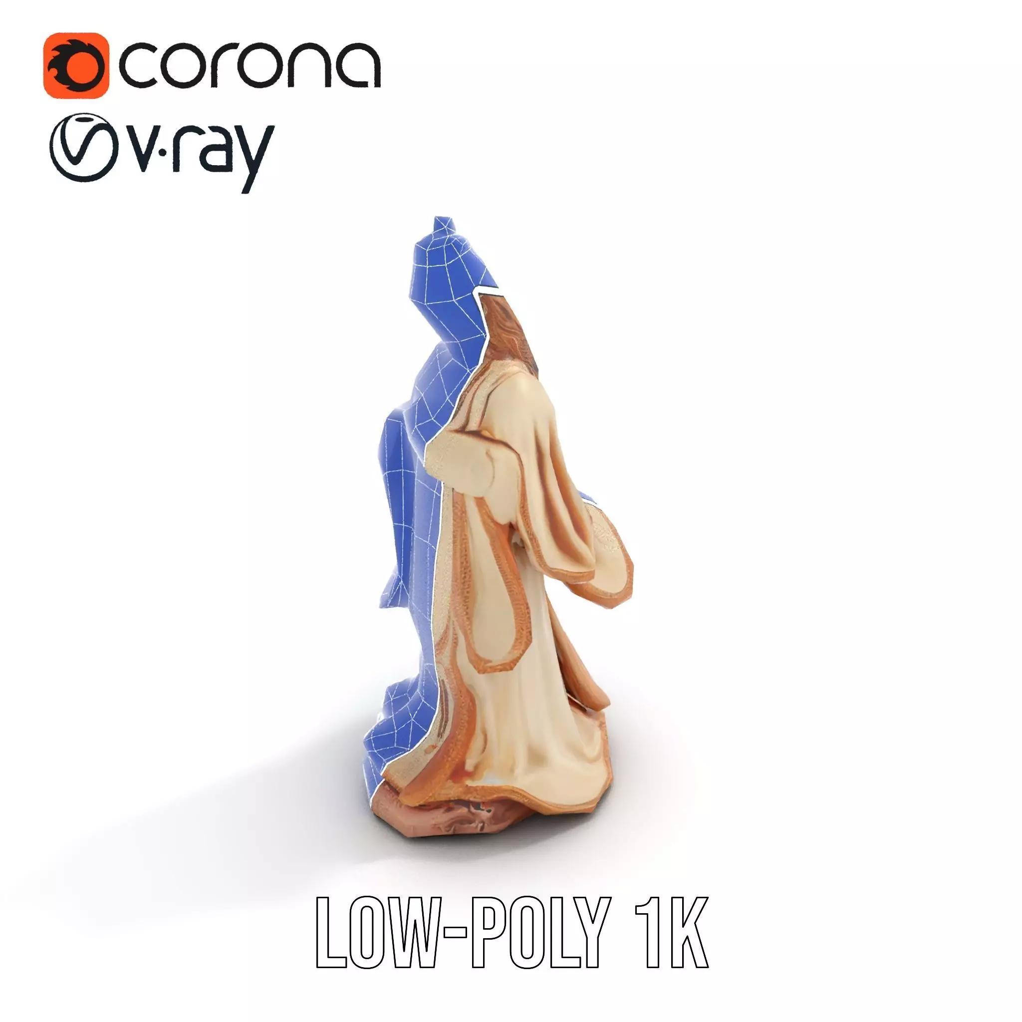 Regal Ivory Statue model pack Low-poly 3D model_7