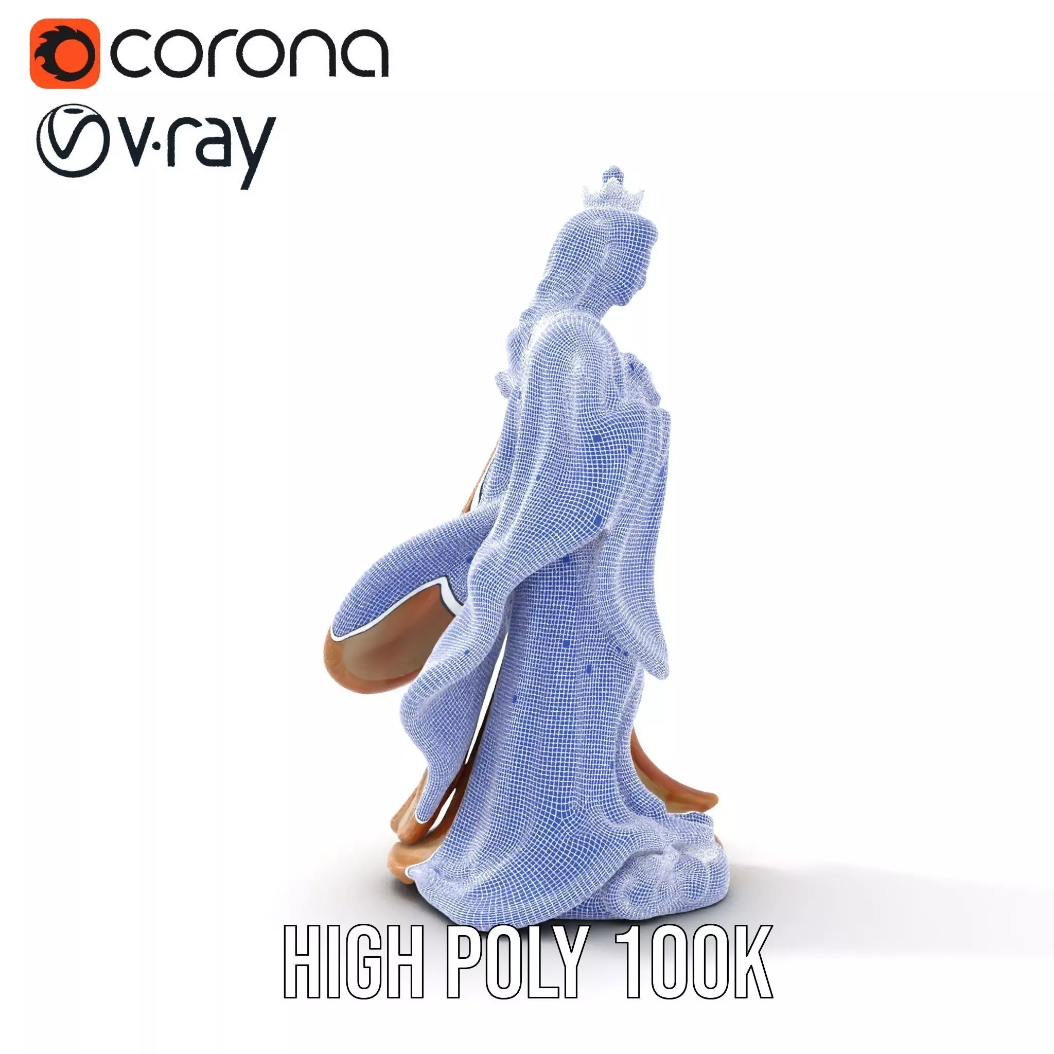 Regal Ivory Statue model pack Low-poly 3D model_33