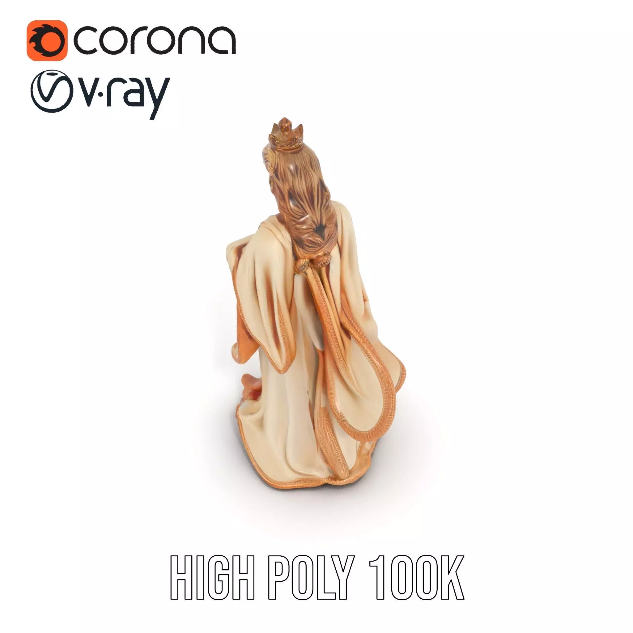 Regal Ivory Statue model pack Low-poly 3D model_23