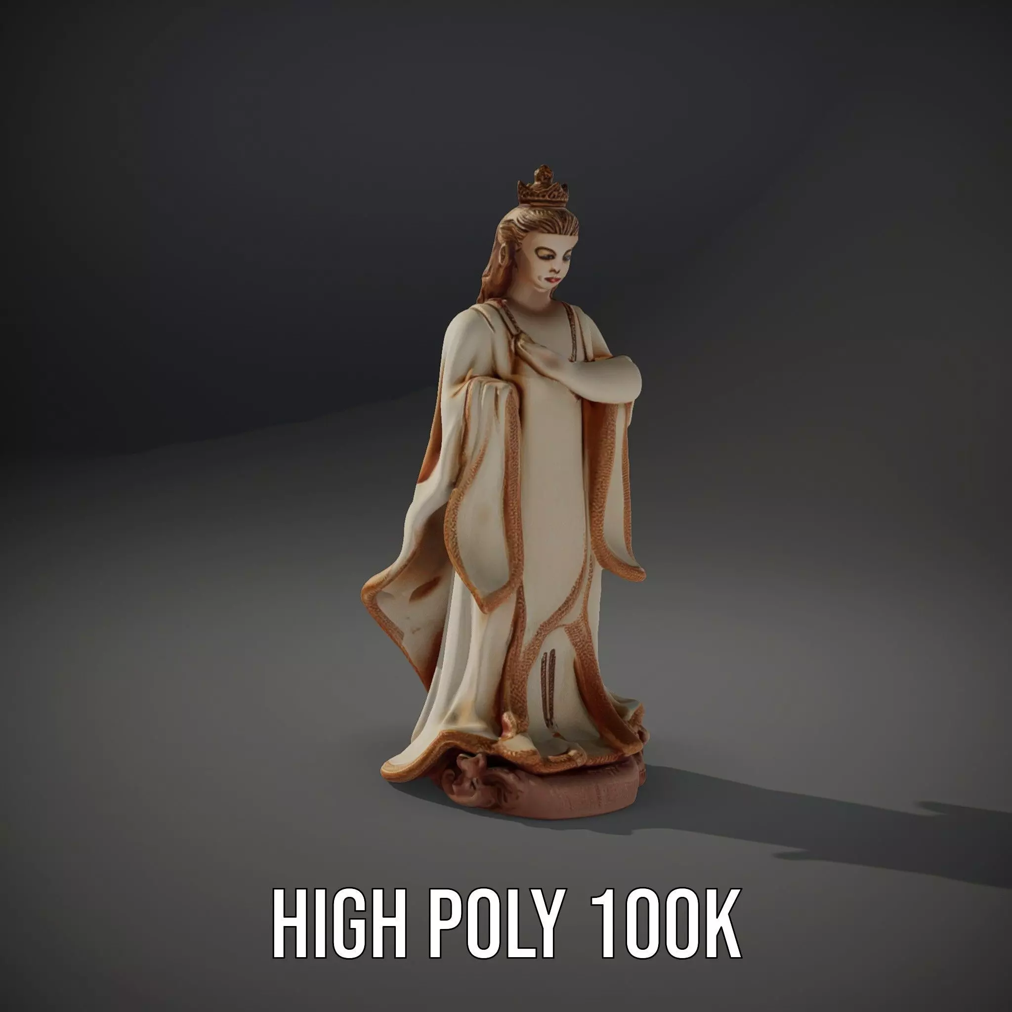 Regal Ivory Statue model pack Low-poly 3D model_10