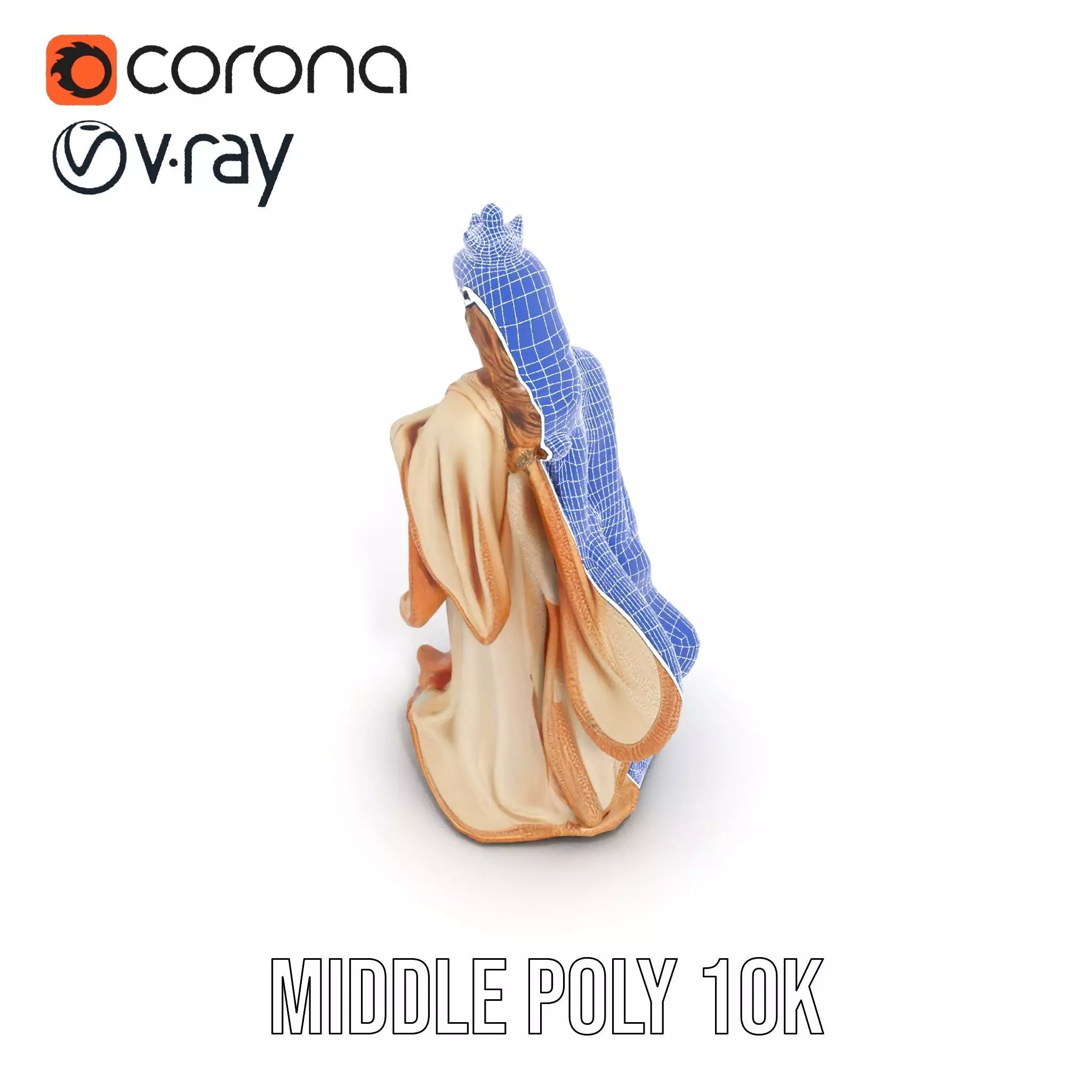 Regal Ivory Statue model pack Low-poly 3D model_29