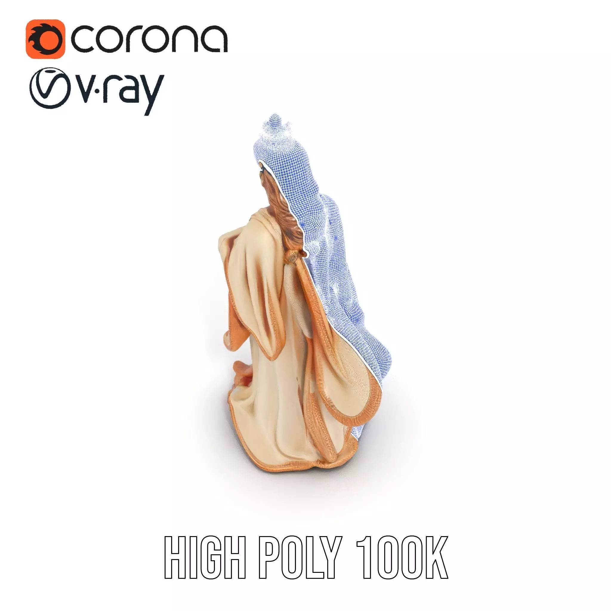 Regal Ivory Statue model pack Low-poly 3D model_28