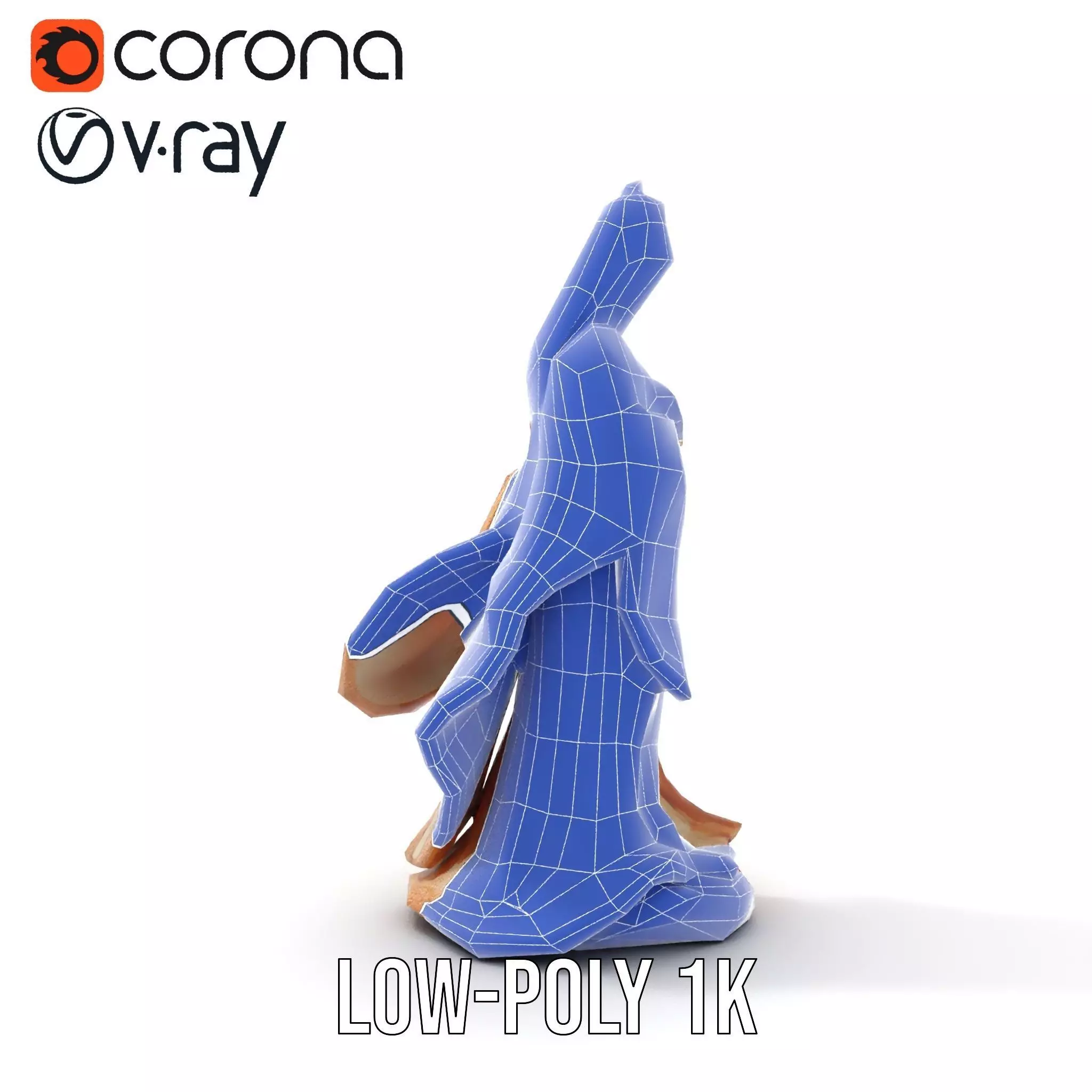 Regal Ivory Statue model pack Low-poly 3D model_27