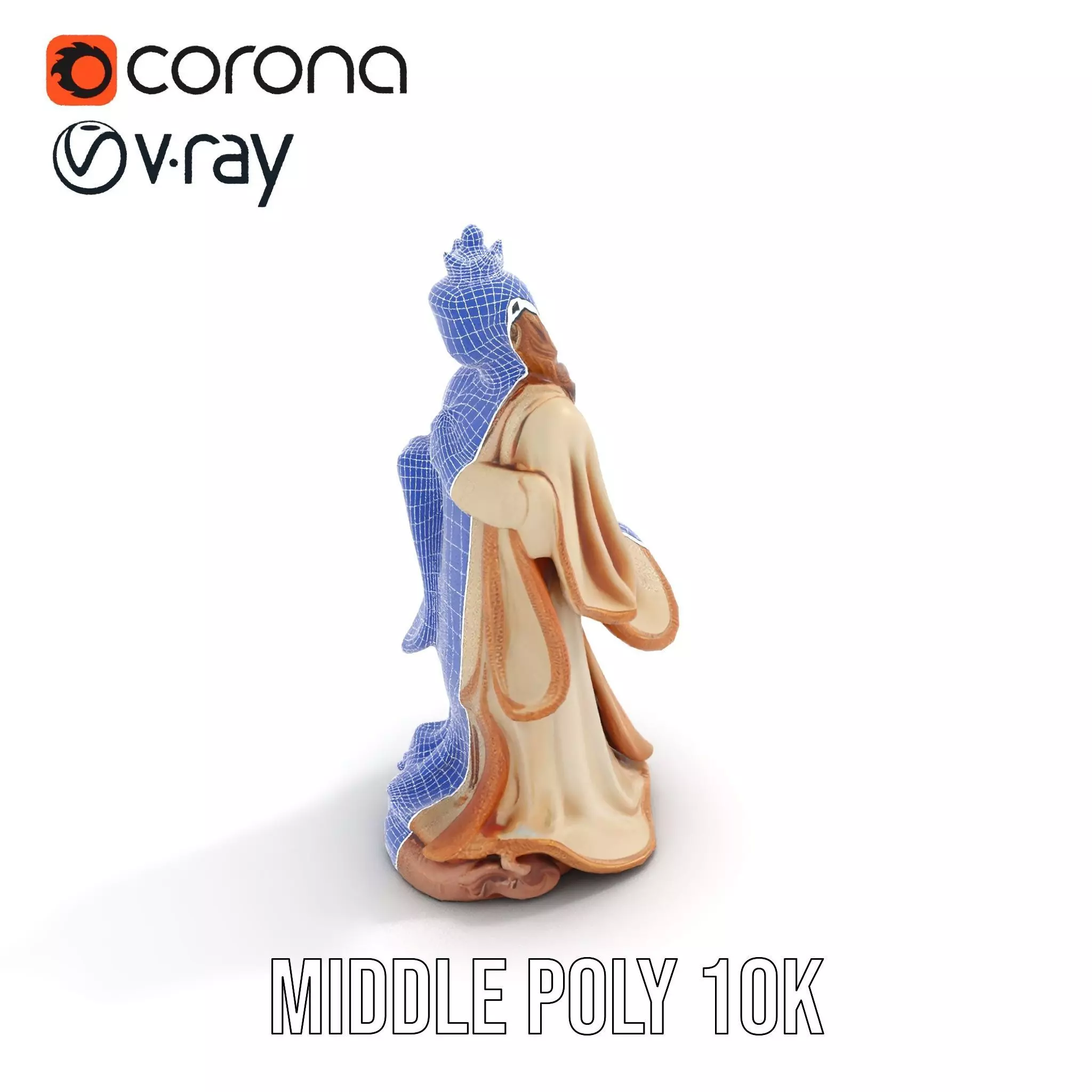 Regal Ivory Statue model pack Low-poly 3D model_18