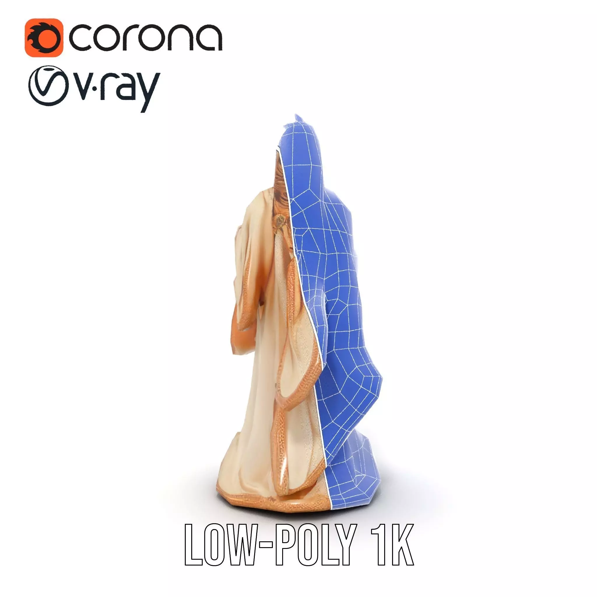 Regal Ivory Statue model pack Low-poly 3D model_30