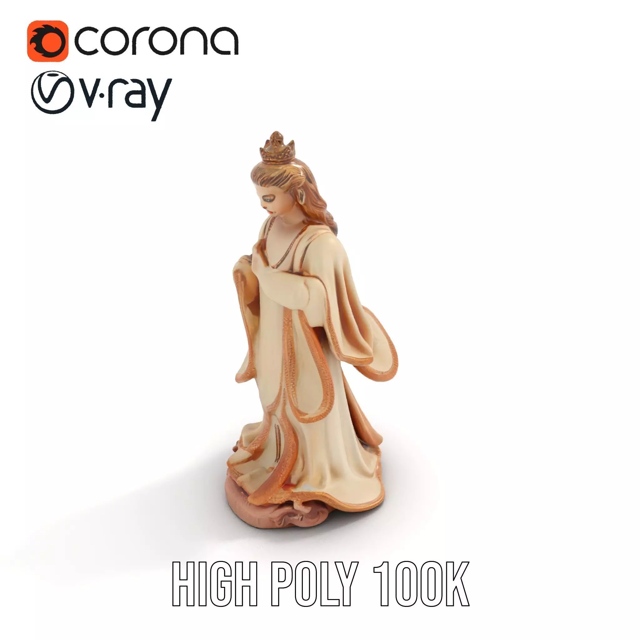 Regal Ivory Statue model pack Low-poly 3D model_20
