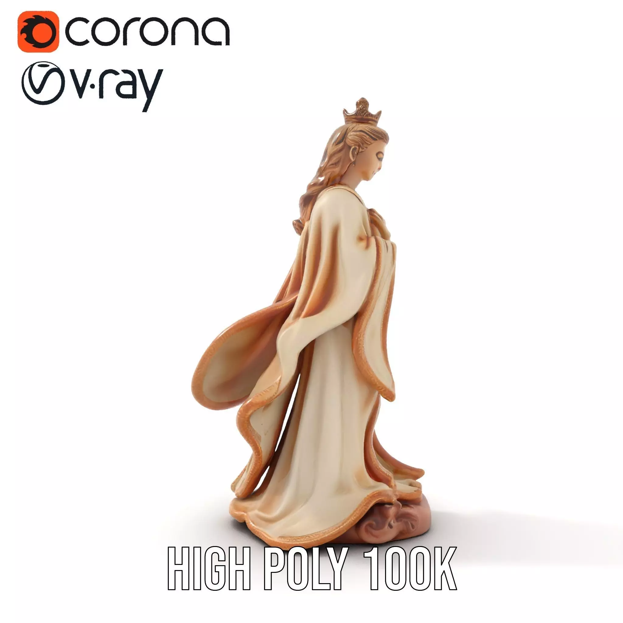 Regal Ivory Statue model pack Low-poly 3D model_32