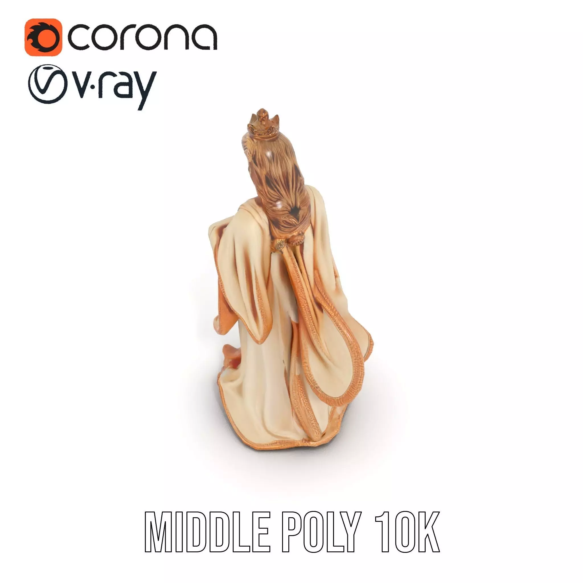 Regal Ivory Statue model pack Low-poly 3D model_13