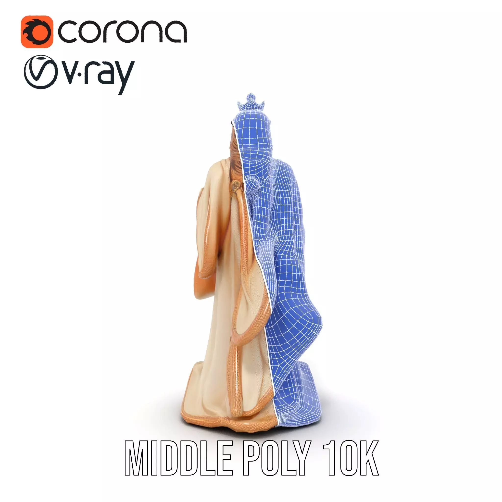Regal Ivory Statue model pack Low-poly 3D model_24