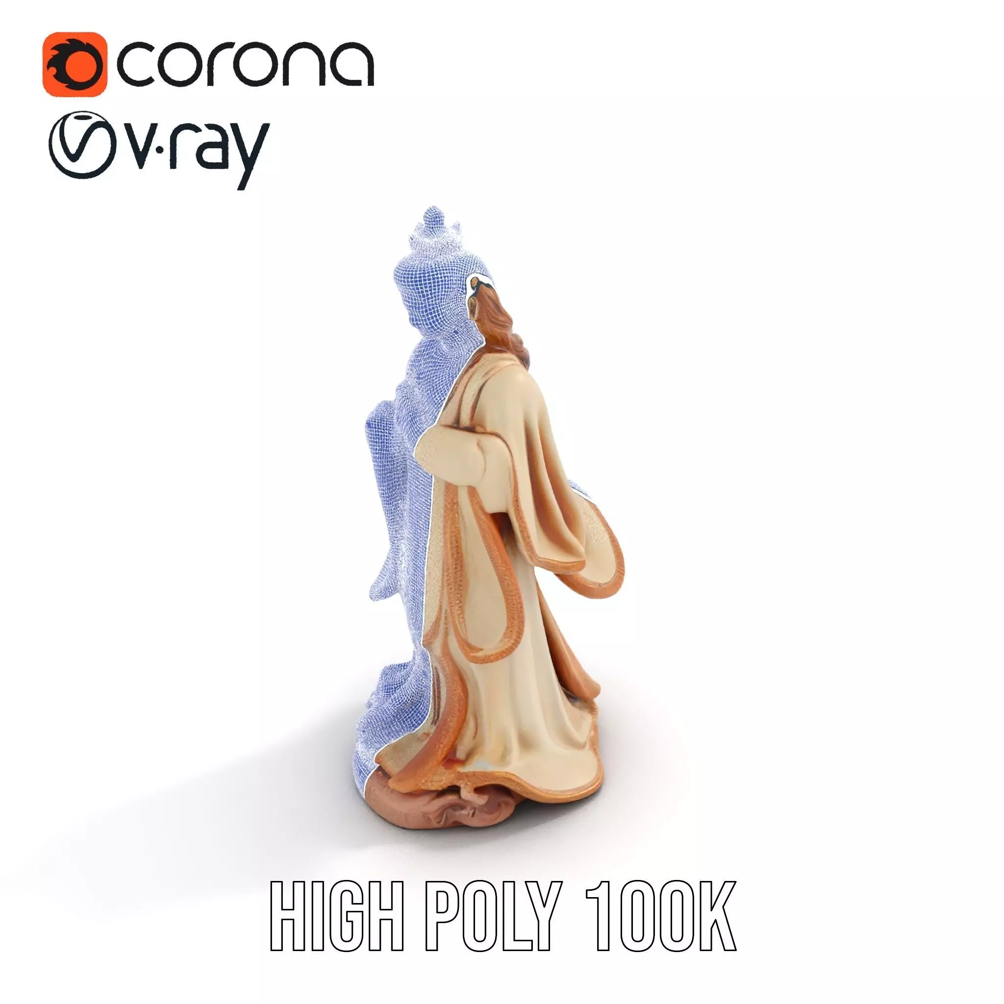 Regal Ivory Statue model pack Low-poly 3D model_17