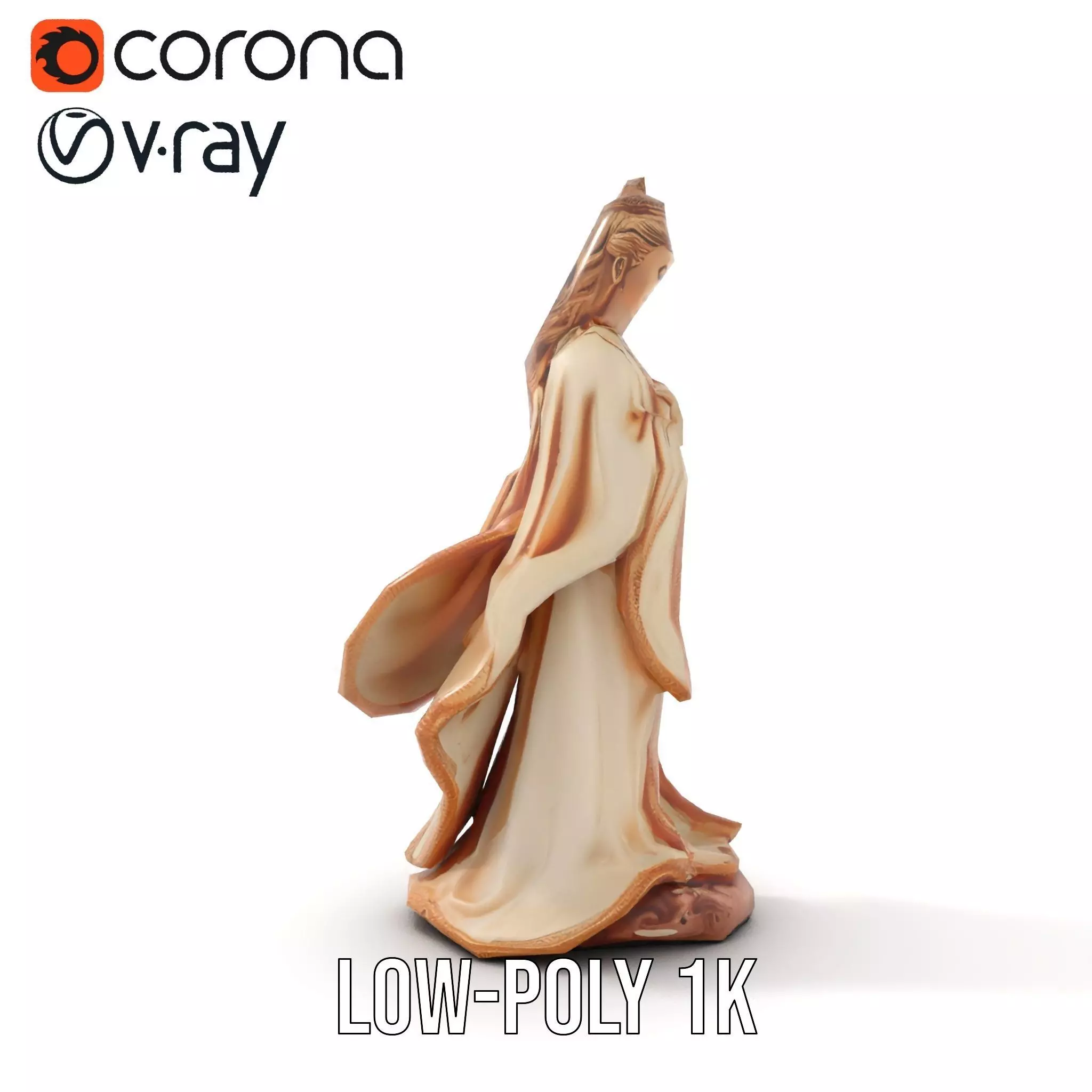Regal Ivory Statue model pack Low-poly 3D model_14