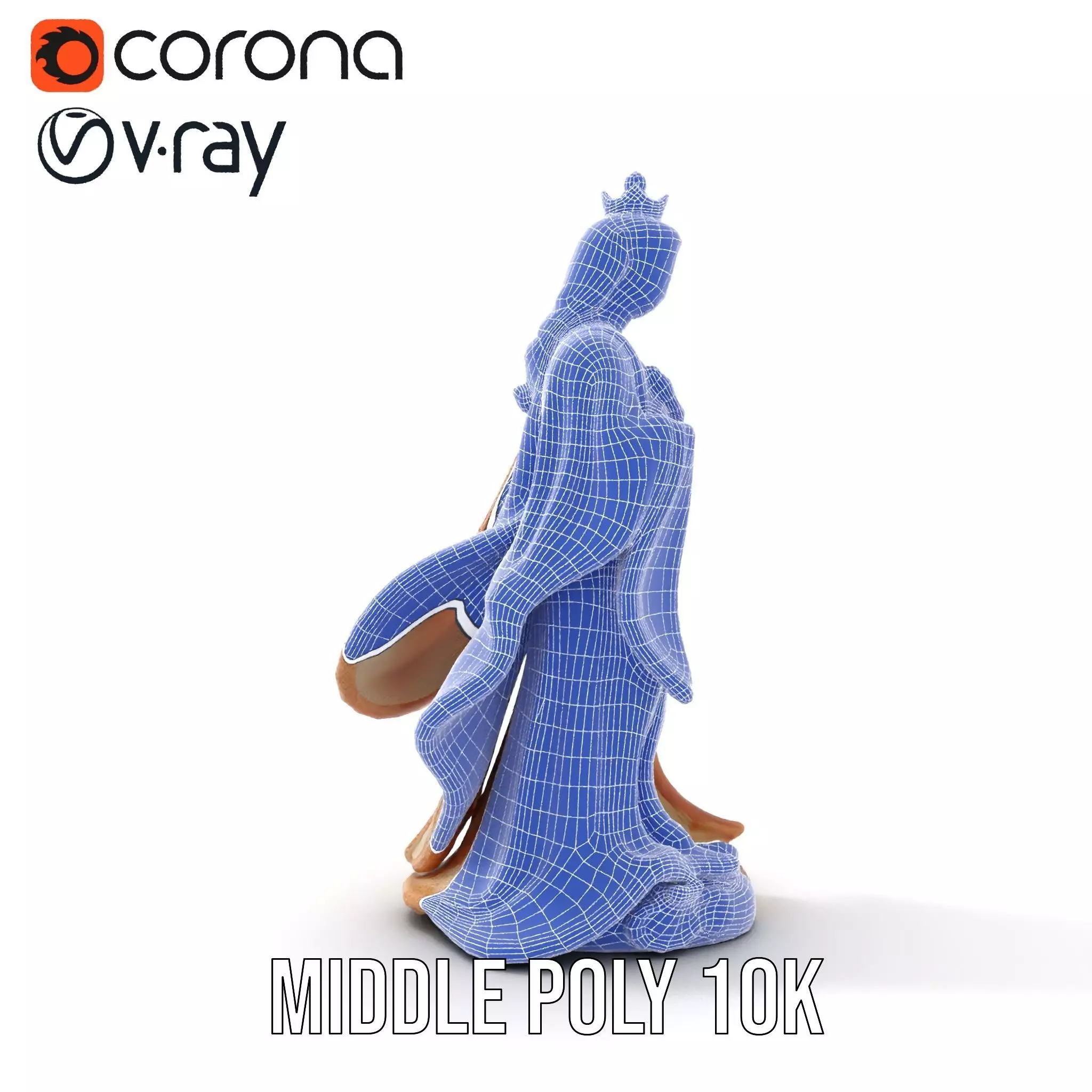 Regal Ivory Statue model pack Low-poly 3D model_26