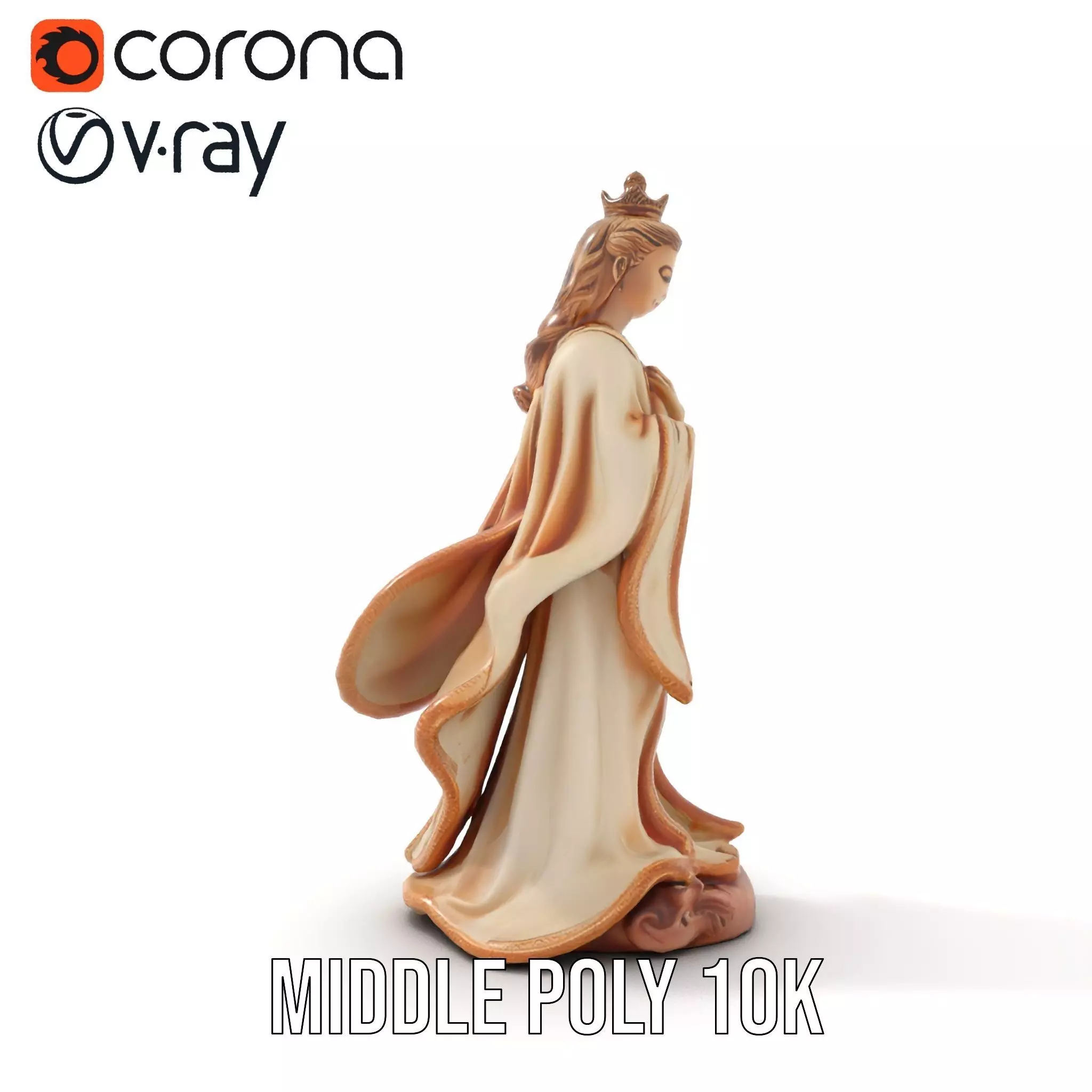 Regal Ivory Statue model pack Low-poly 3D model_15
