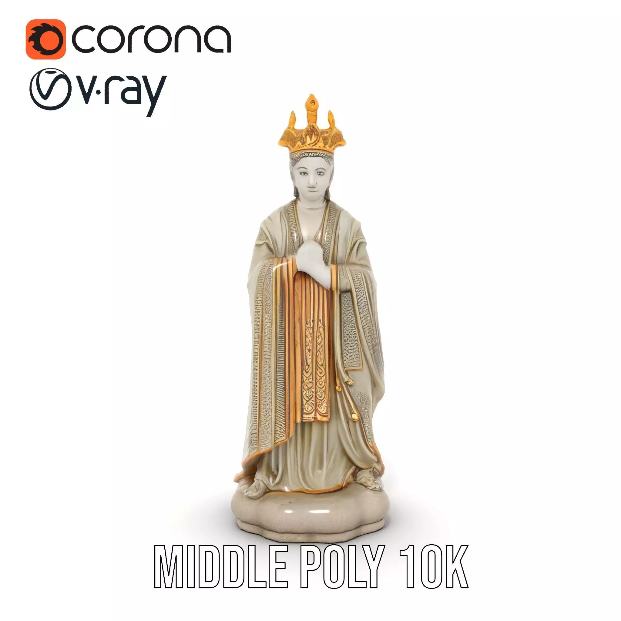 Regal Ivory Statue model pack Low-poly 3D model_24