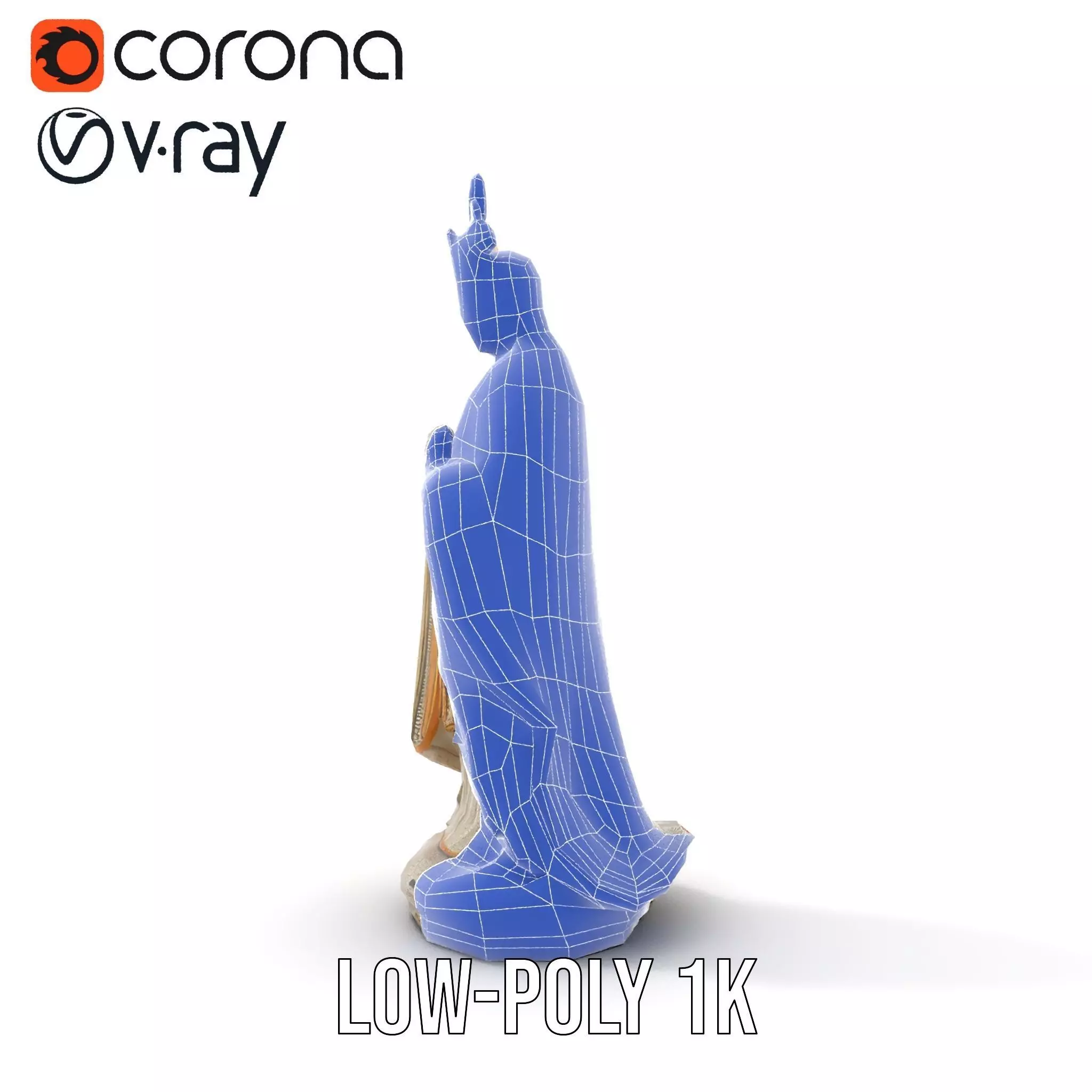 Regal Ivory Statue model pack Low-poly 3D model_30