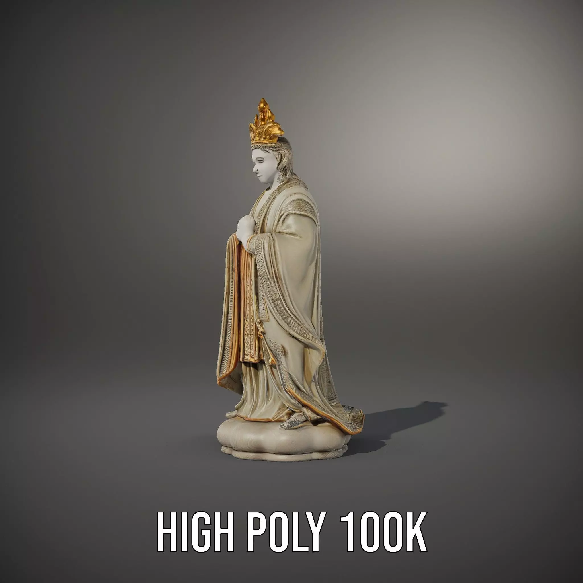 Regal Ivory Statue model pack Low-poly 3D model_10