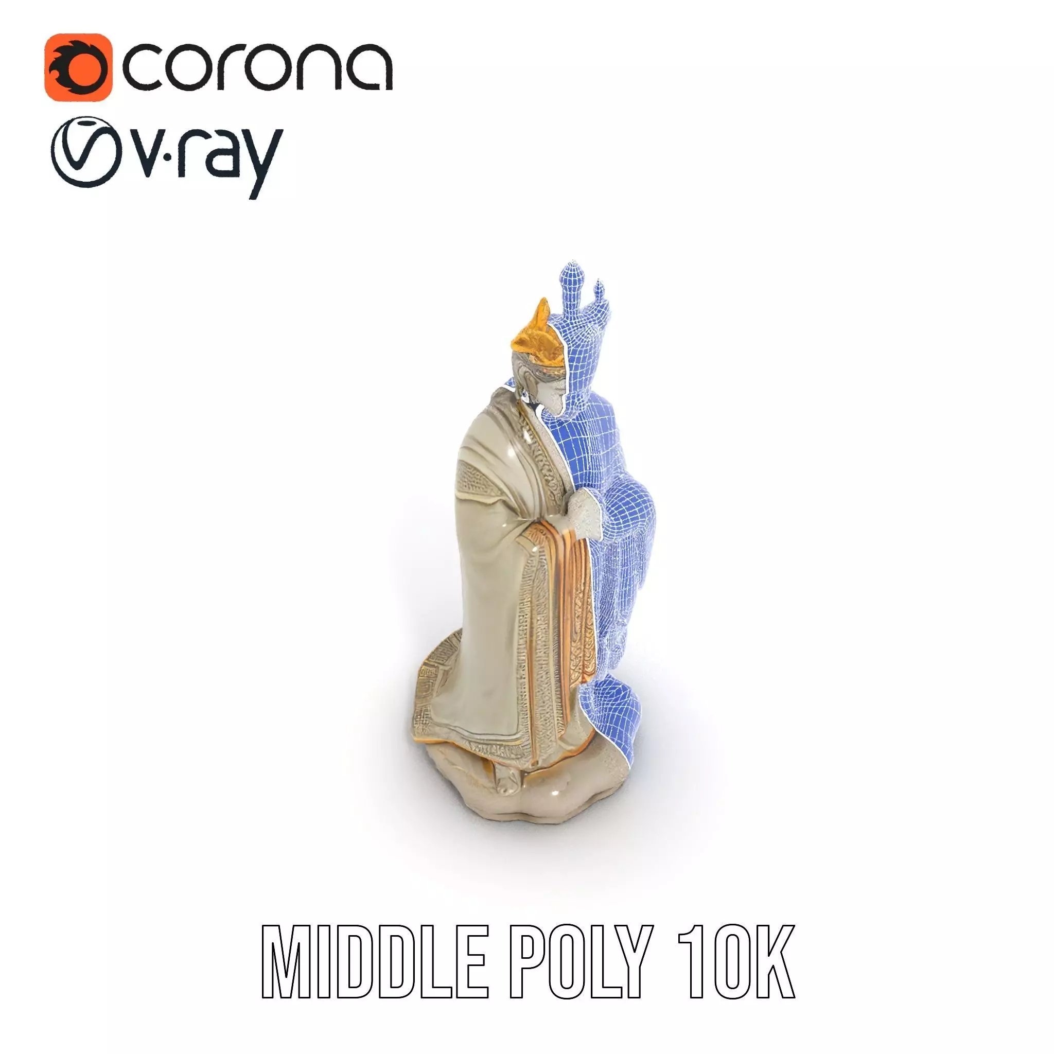 Regal Ivory Statue model pack Low-poly 3D model_26