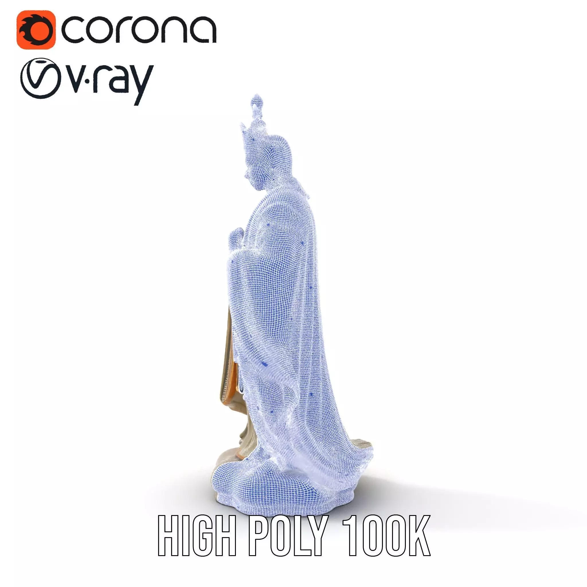 Regal Ivory Statue model pack Low-poly 3D model_33
