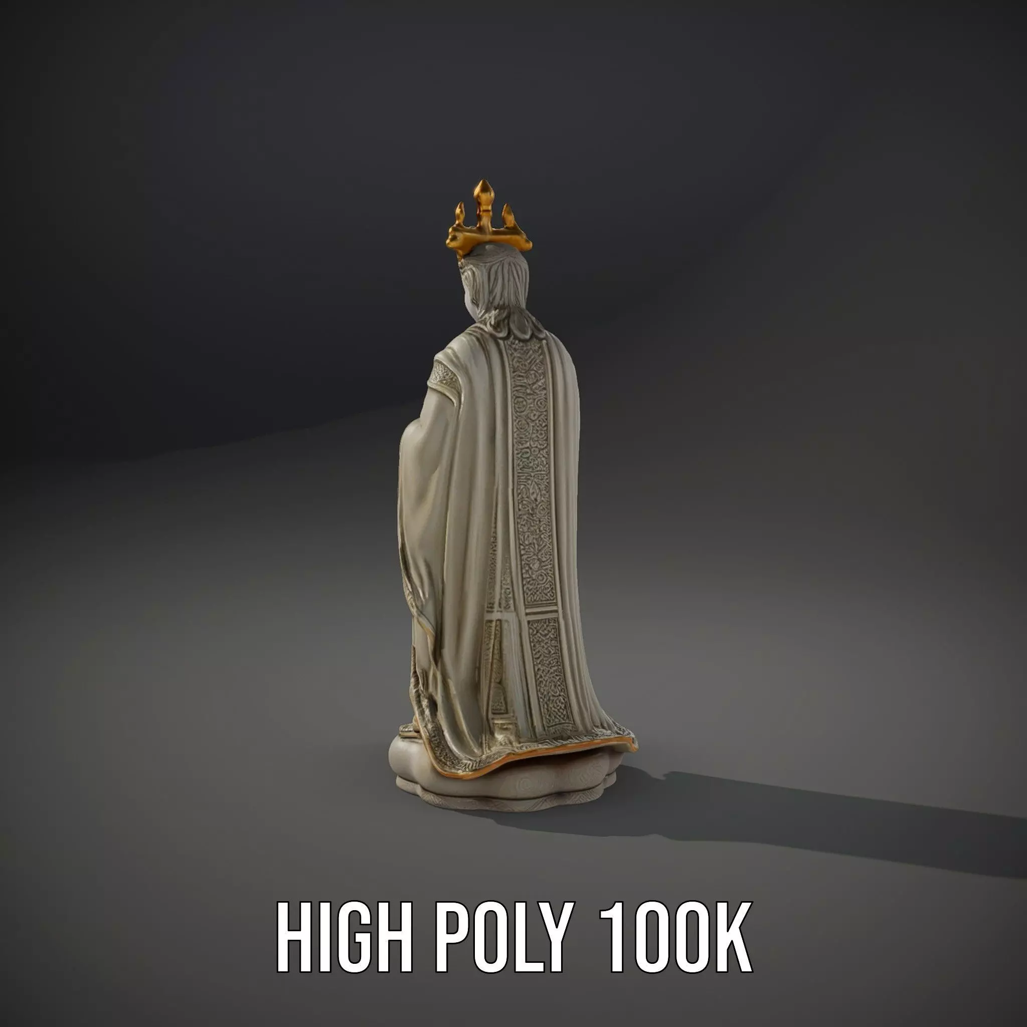 Regal Ivory Statue model pack Low-poly 3D model_8