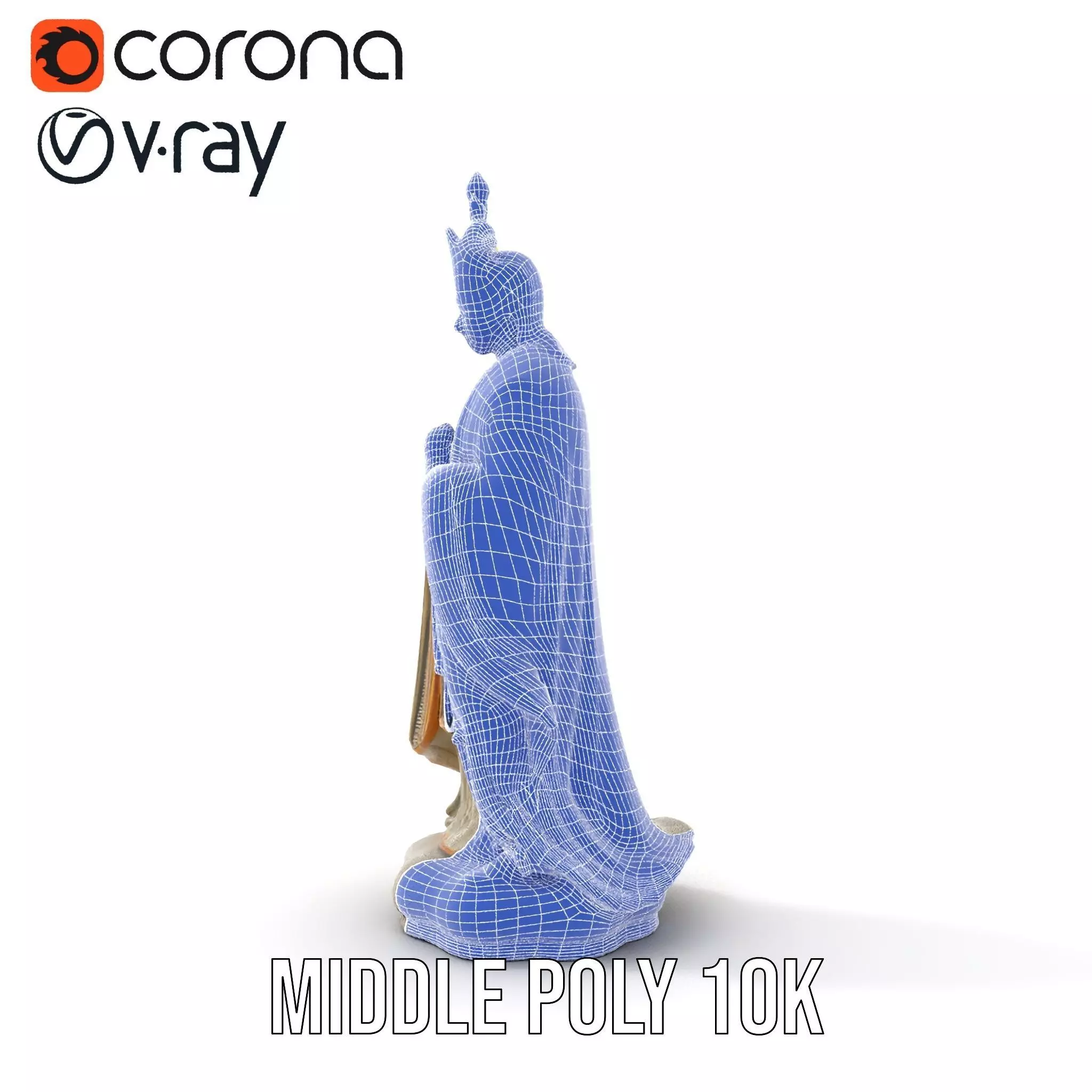 Regal Ivory Statue model pack Low-poly 3D model_15