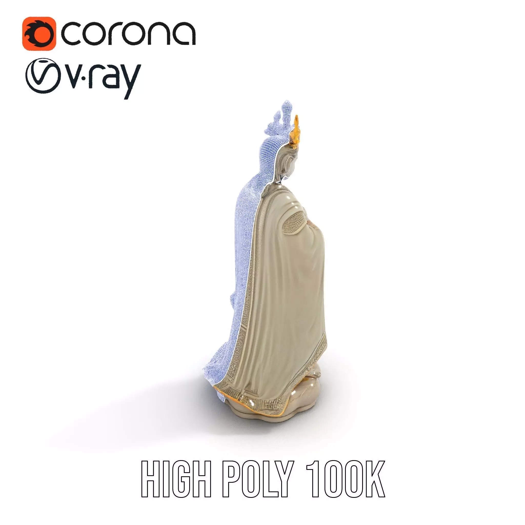 Regal Ivory Statue model pack Low-poly 3D model_31