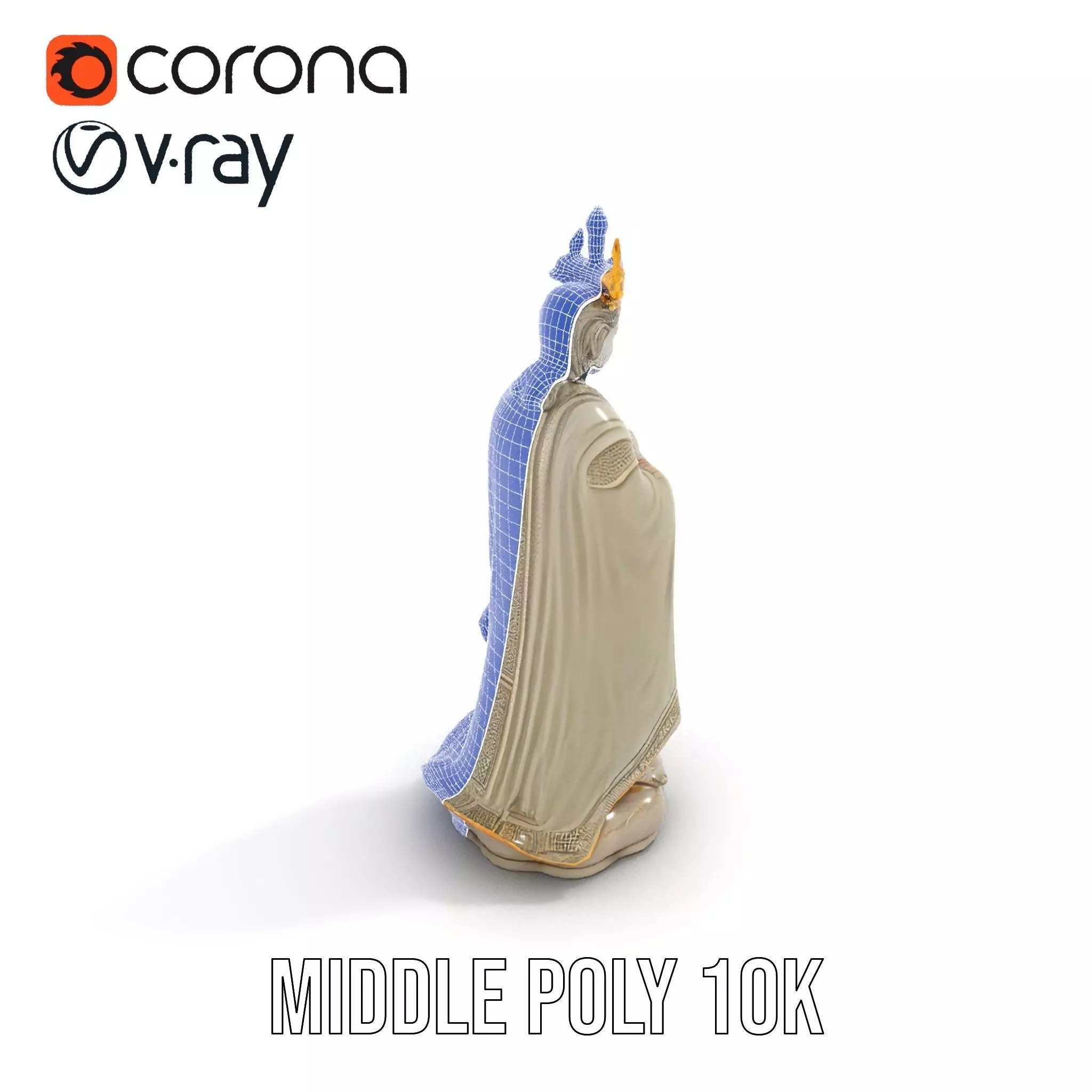 Regal Ivory Statue model pack Low-poly 3D model_21