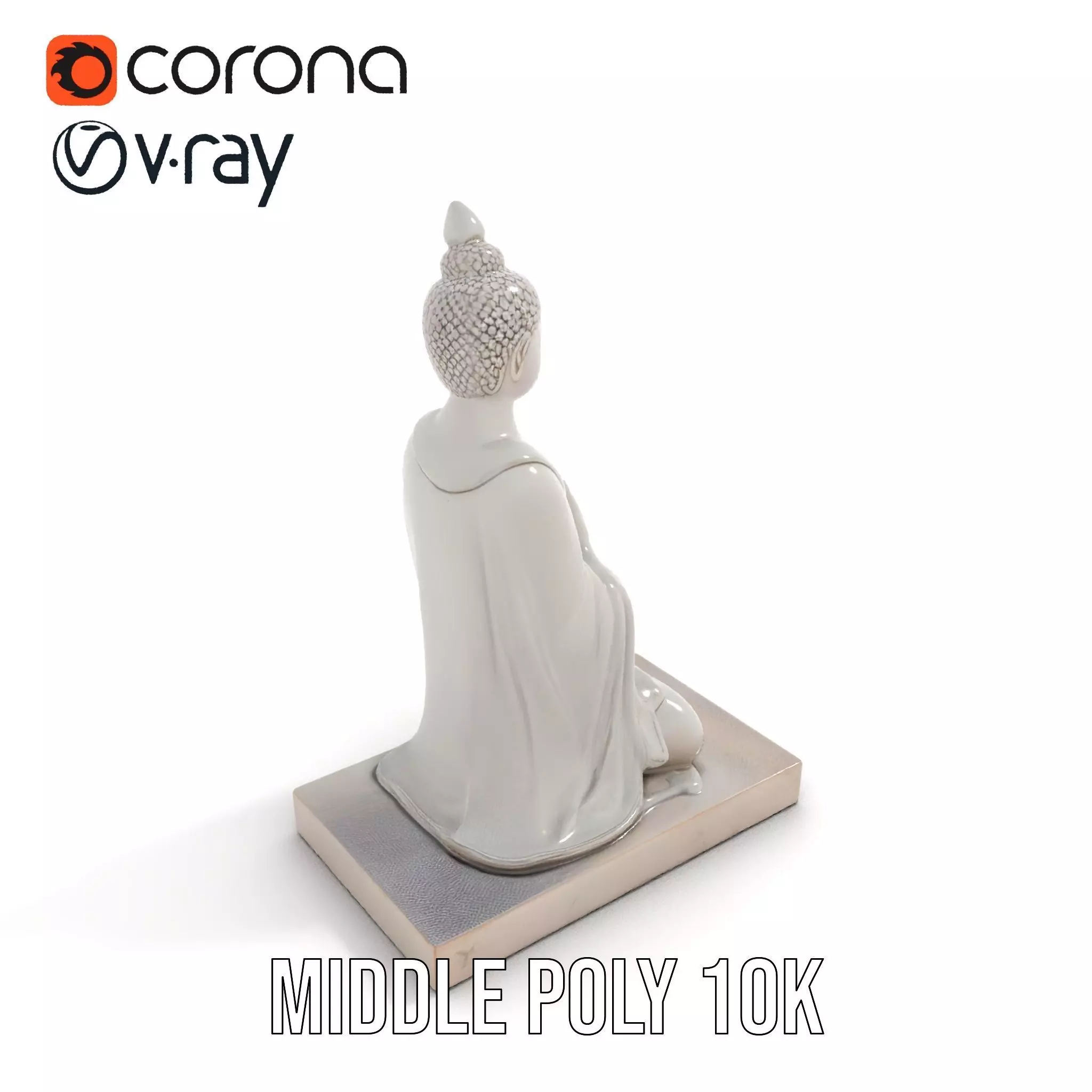 Marble Buddha Sculpture model pack Low-poly 3D model_15