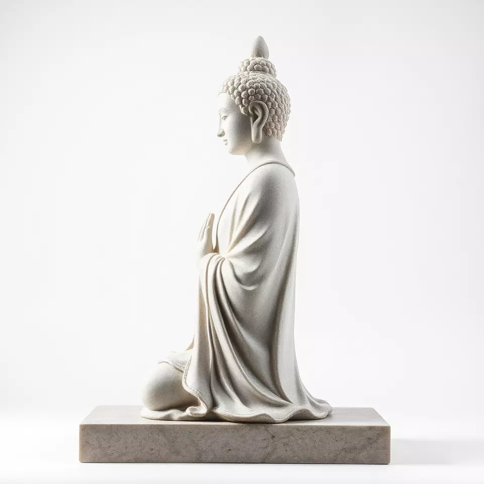 Marble Buddha Sculpture model pack Low-poly 3D model_2