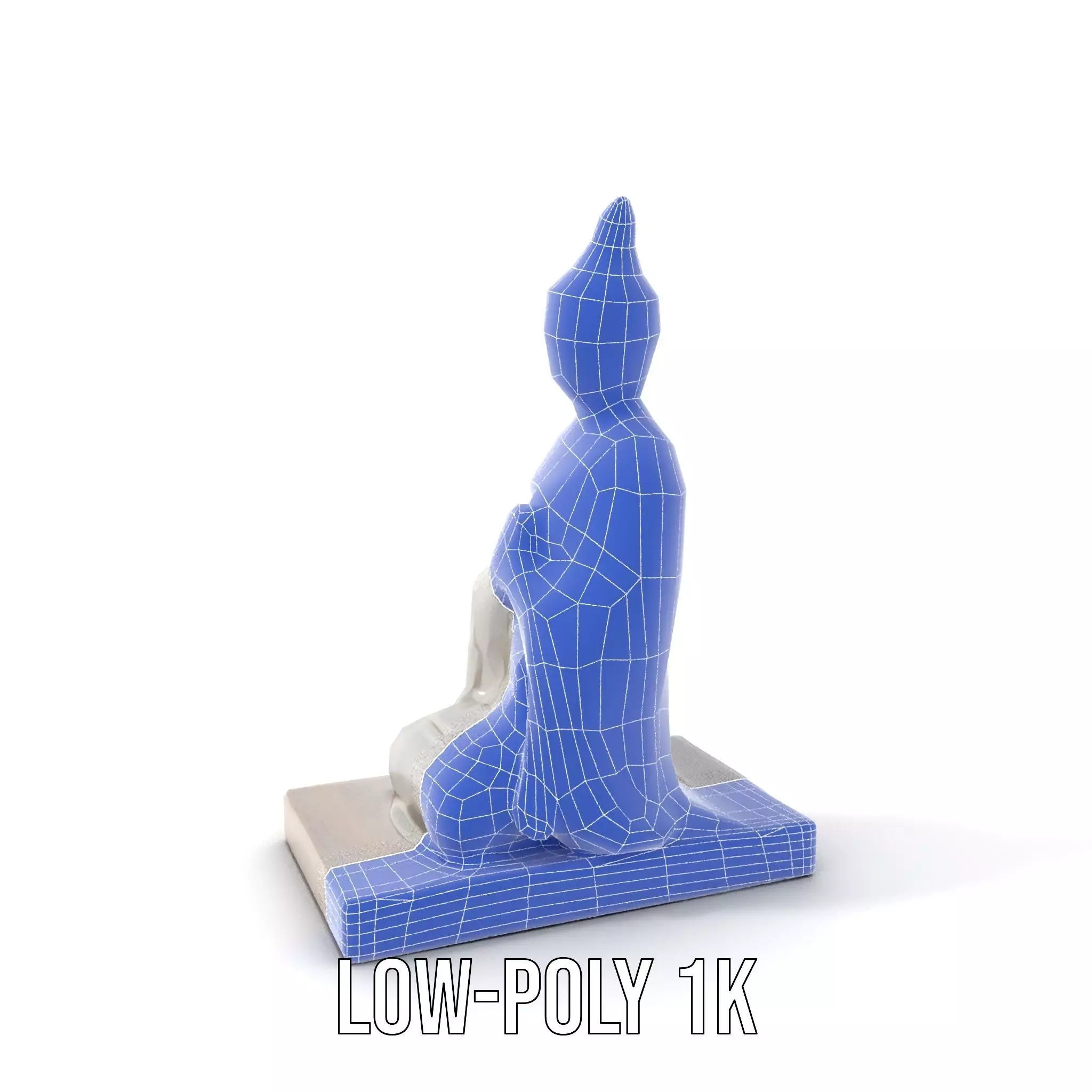 Marble Buddha Sculpture model pack Low-poly 3D model_31