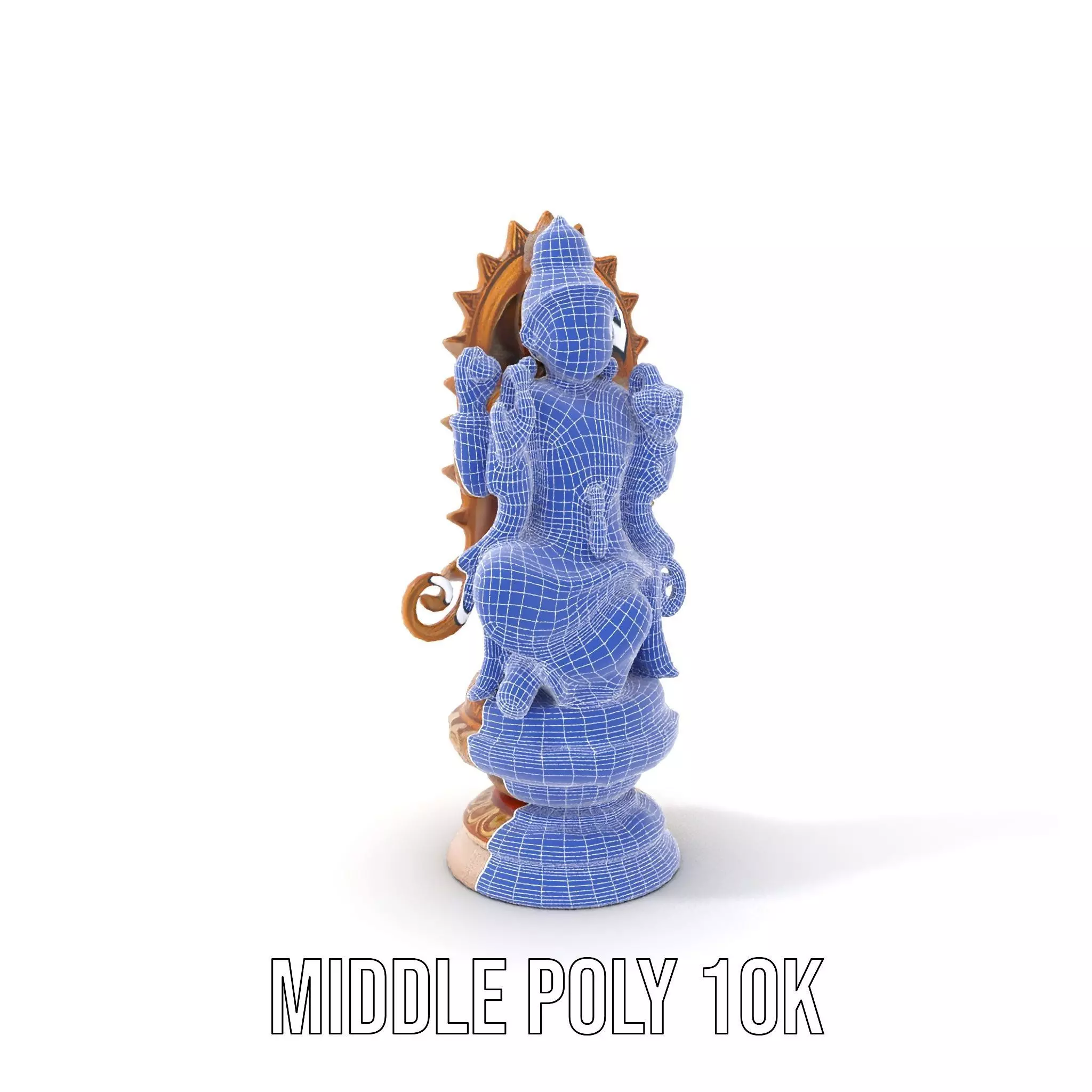 Golden Deity Statue model pack Low-poly 3D model_18