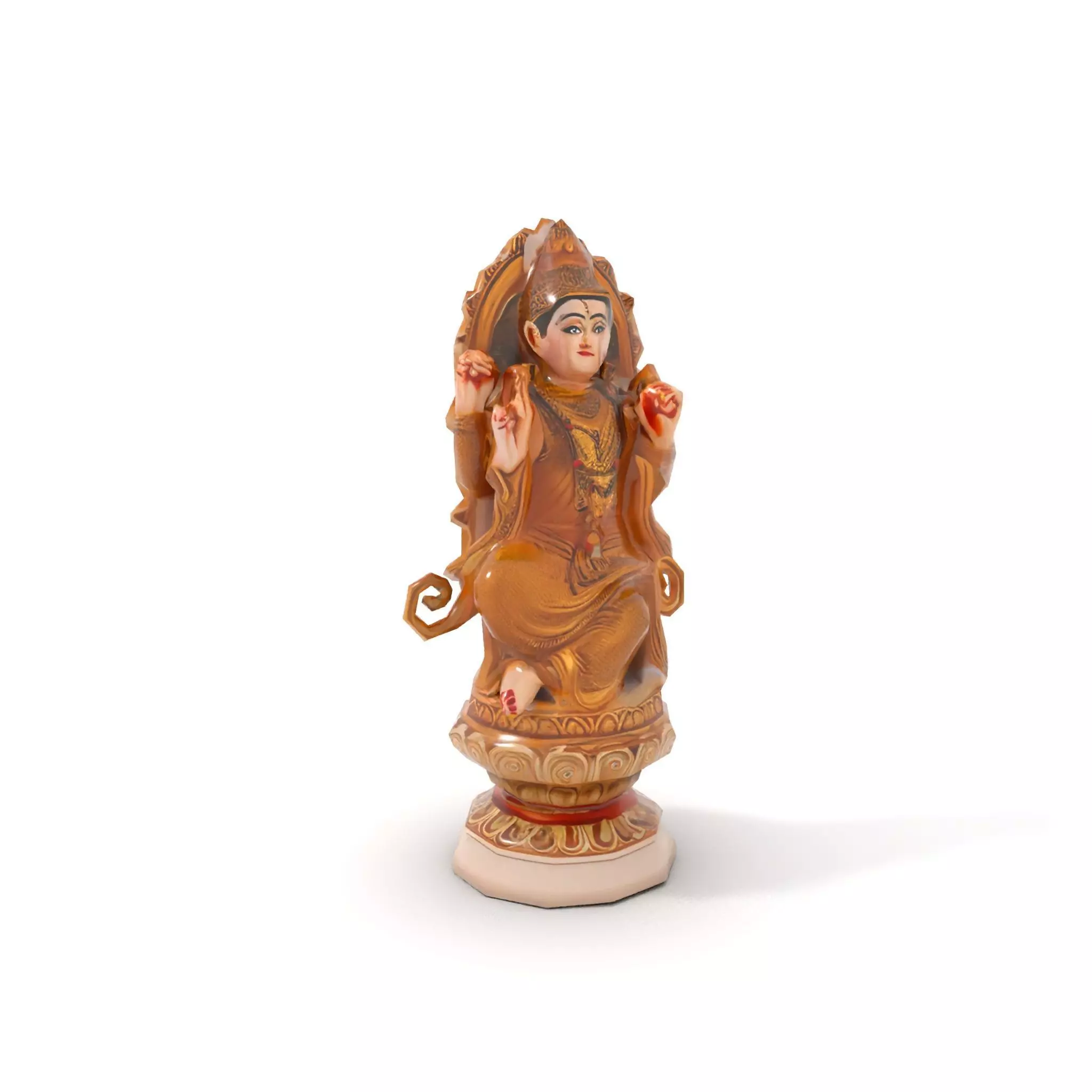 Golden Deity Statue model pack Low-poly 3D model_12