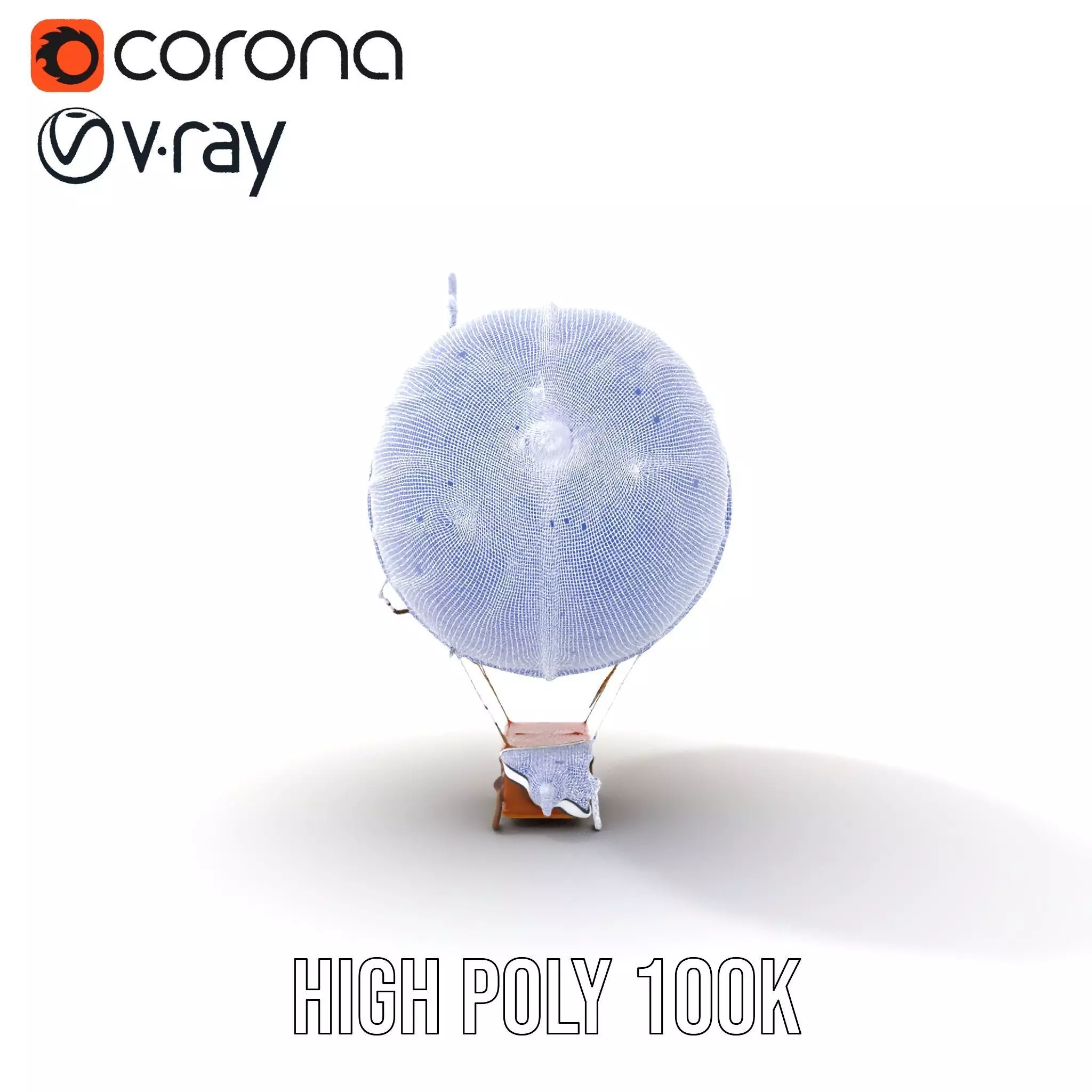 Vintage Steampunk Airship model pack Low-poly 3D model_23