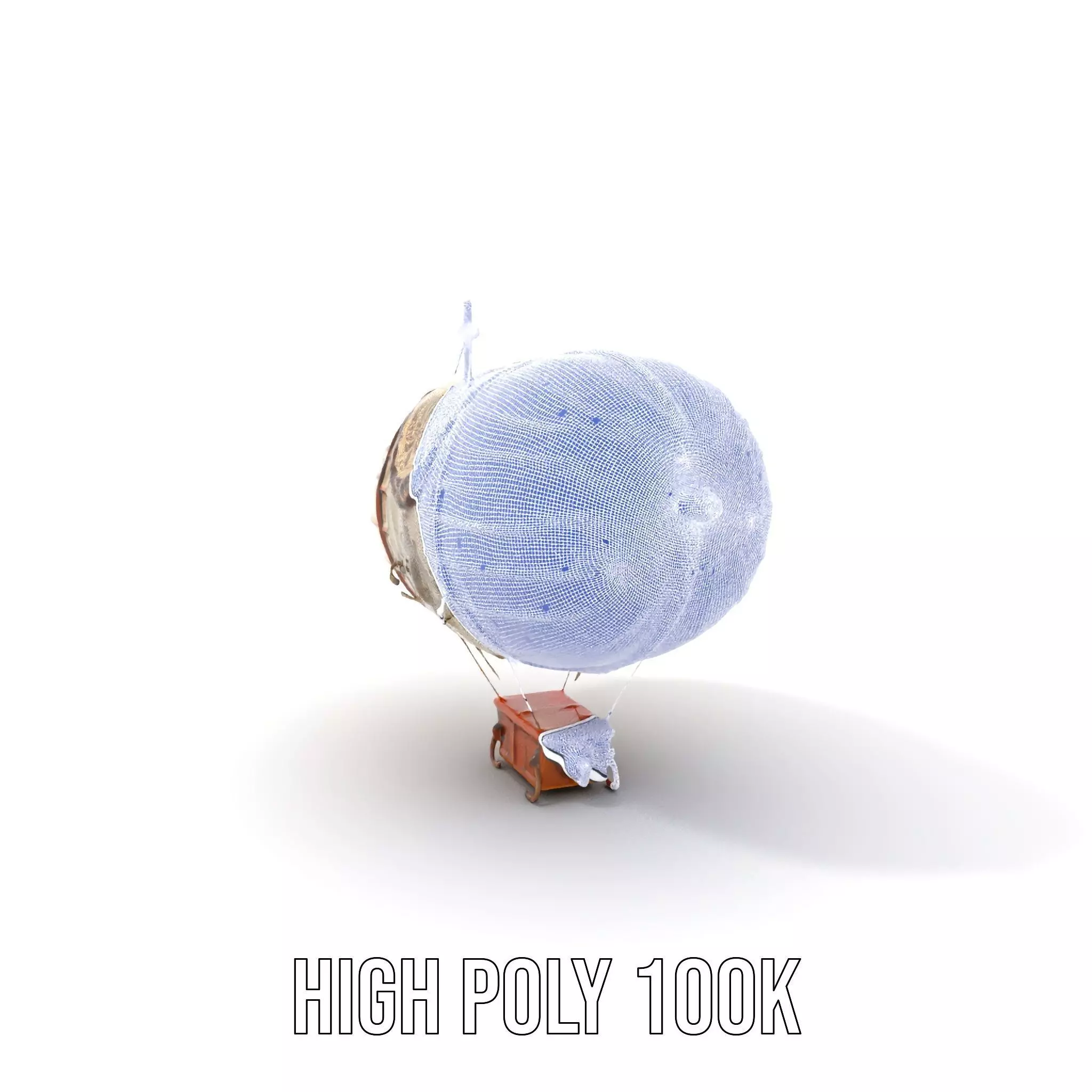 Vintage Steampunk Airship model pack Low-poly 3D model_4