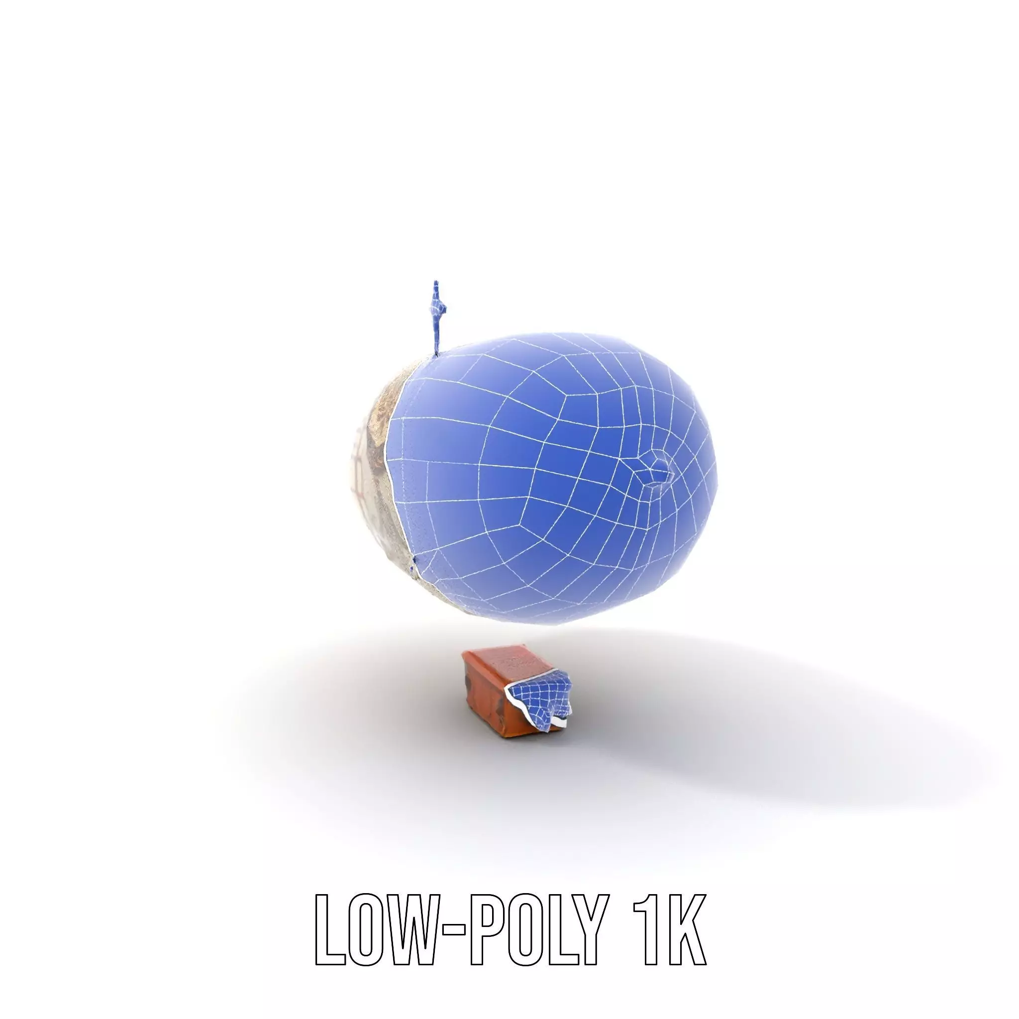 Vintage Steampunk Airship model pack Low-poly 3D model_17