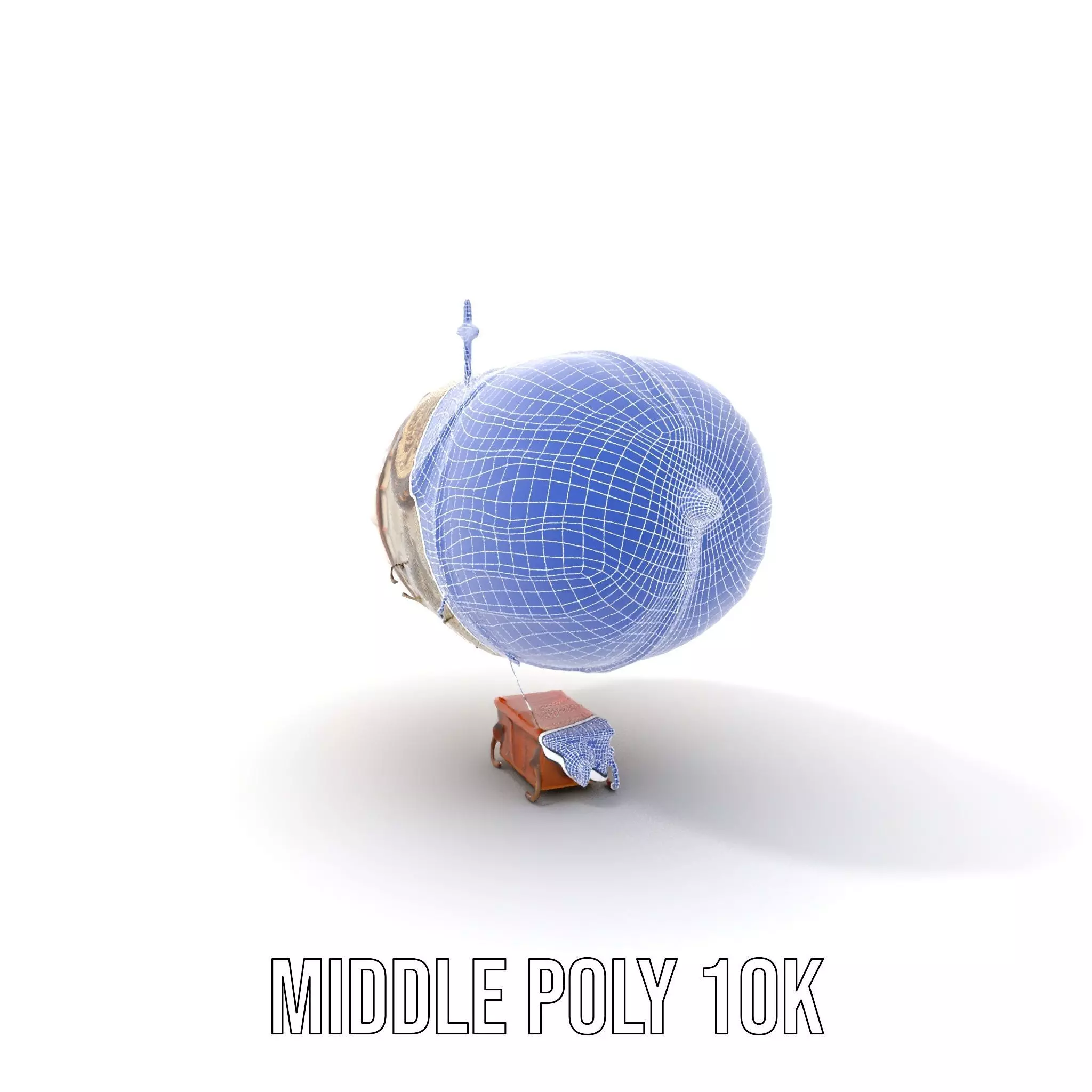 Vintage Steampunk Airship model pack Low-poly 3D model_6