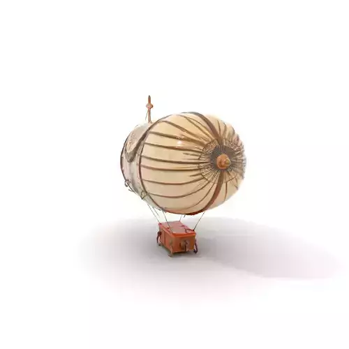 Vintage Steampunk Airship model pack Low-poly 3D model